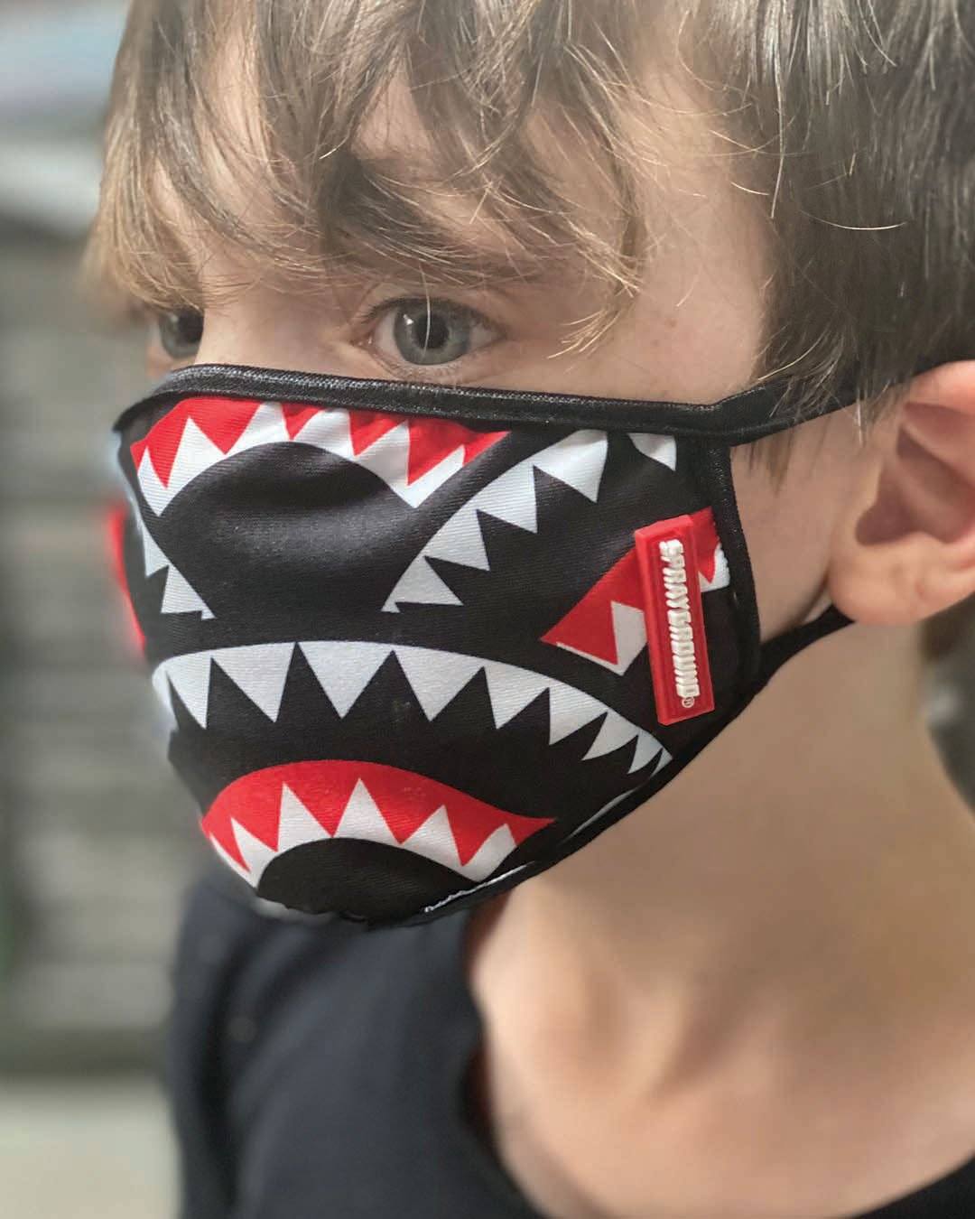 KIDS SHARKMOUTH PATTERN MASK (CLASSIC FIT)