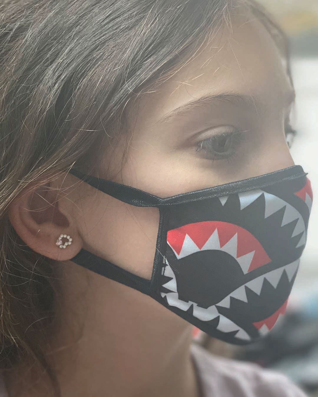 KIDS SHARKMOUTH PATTERN MASK (CLASSIC FIT)