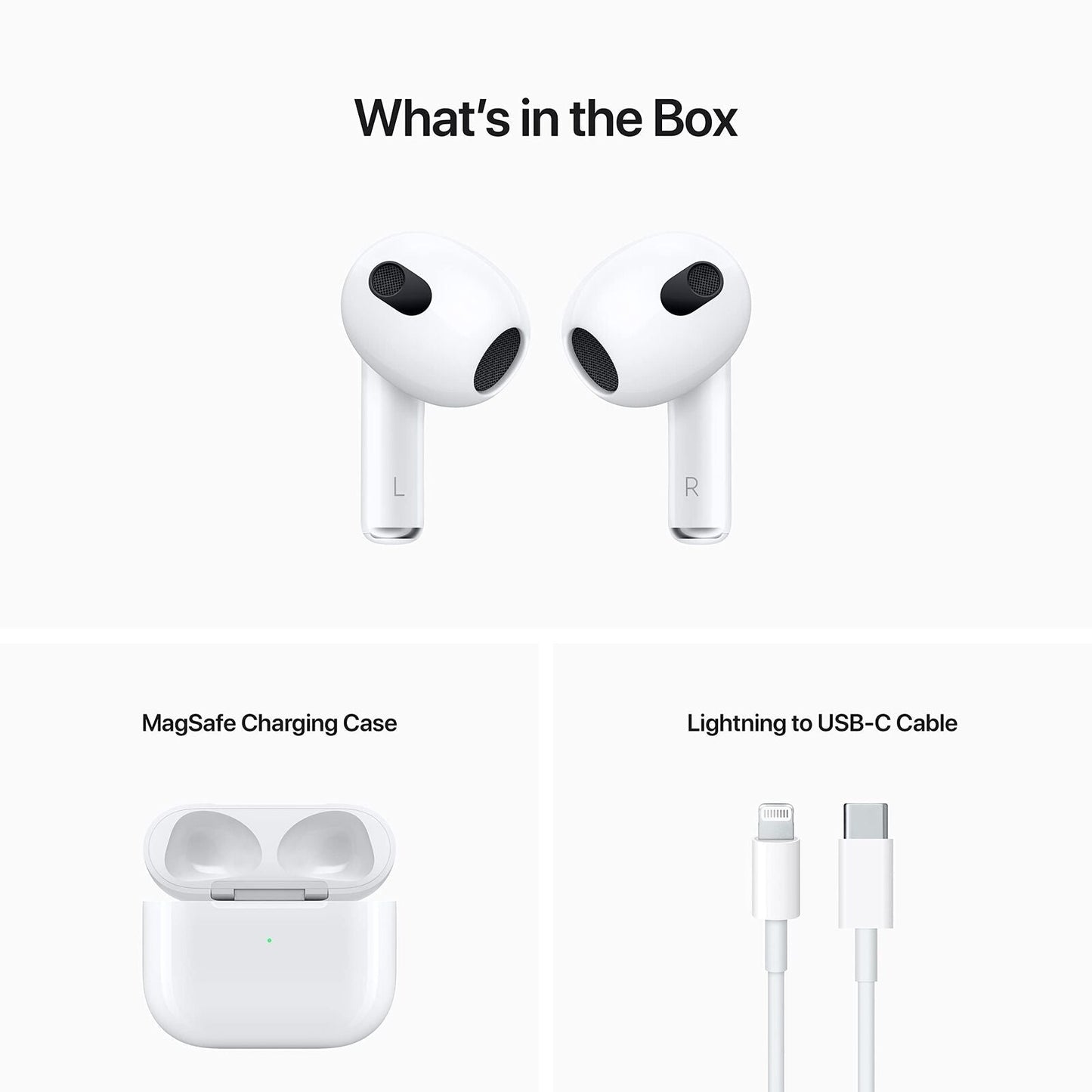 Apple AirPods (3rd generation) with Lightning Charging Case – White – MPNY3AM/A
