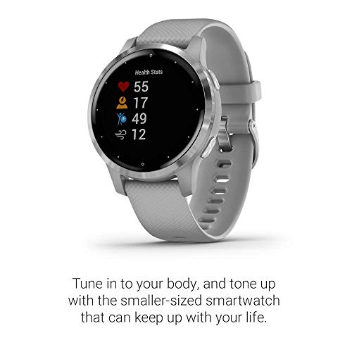 Garmin - vivoactive 4S Smartwatch 40mm Fiber-Reinforced Polymer - Silver - 010-02172-01