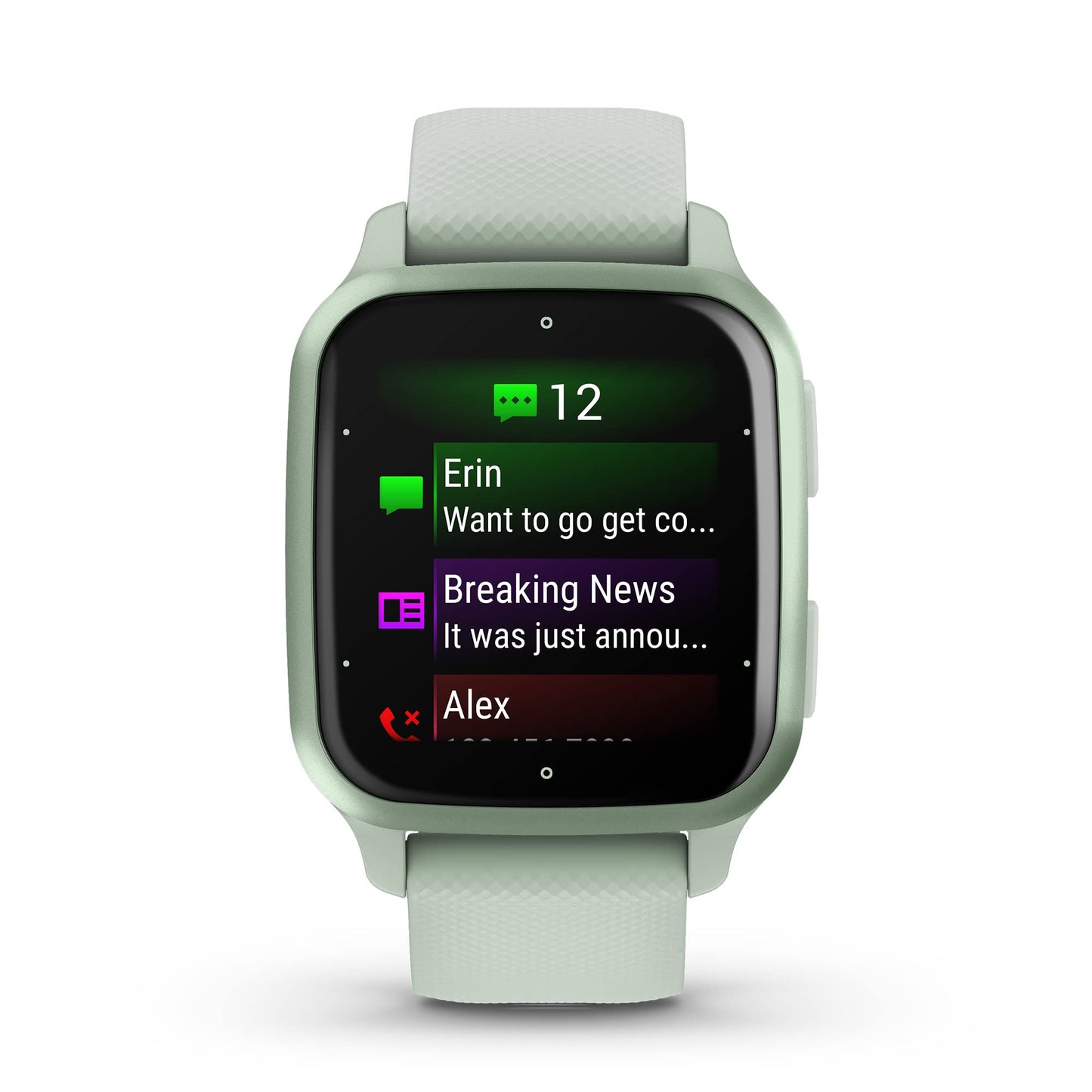 Garmin Venu Sq 2 GPS Smartwatch – 40mm – Cool Mint Case with Cool Mint Silicone Band – 010-02701-02