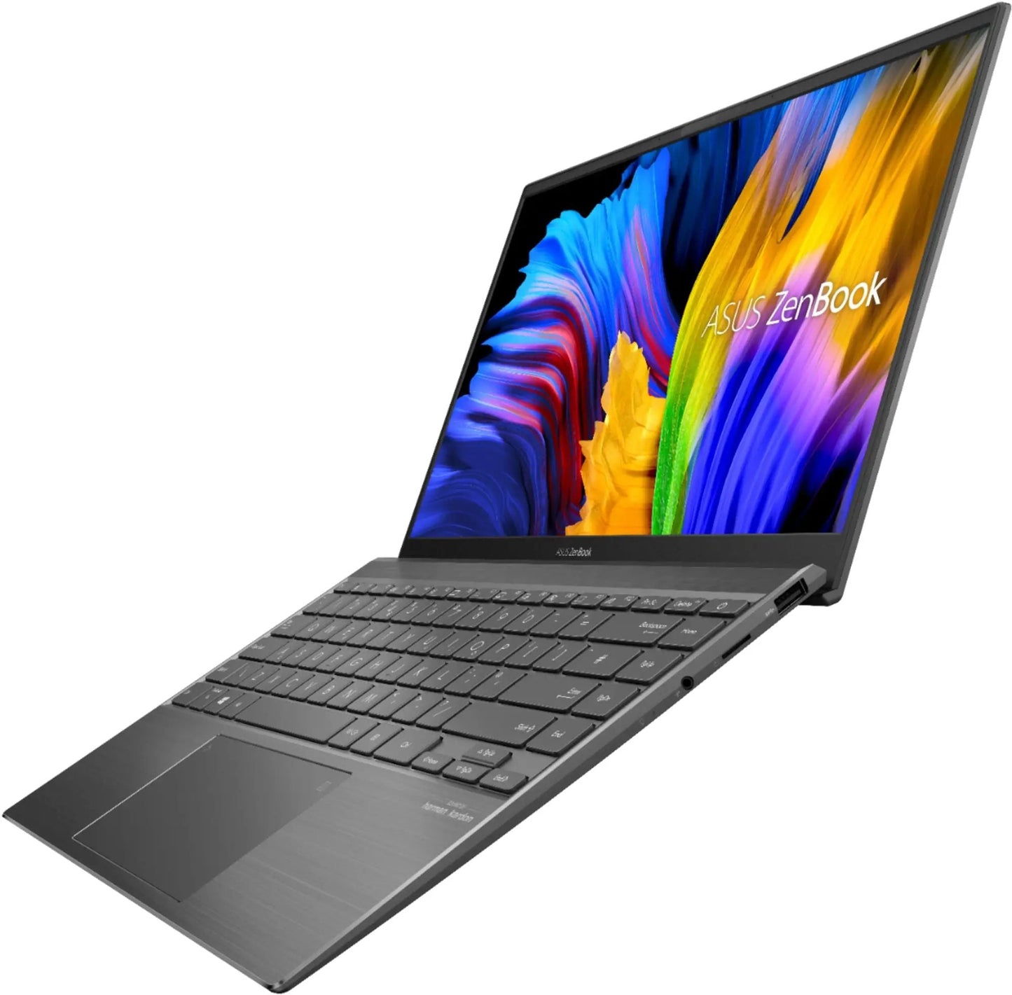 ASUS ZenBook – 14" FHD Touch – AMD Ryzen 5 5500U – 8GB RAM – NVIDIA GeForce MX450 – 1TB SSD – Silver – Q408UG