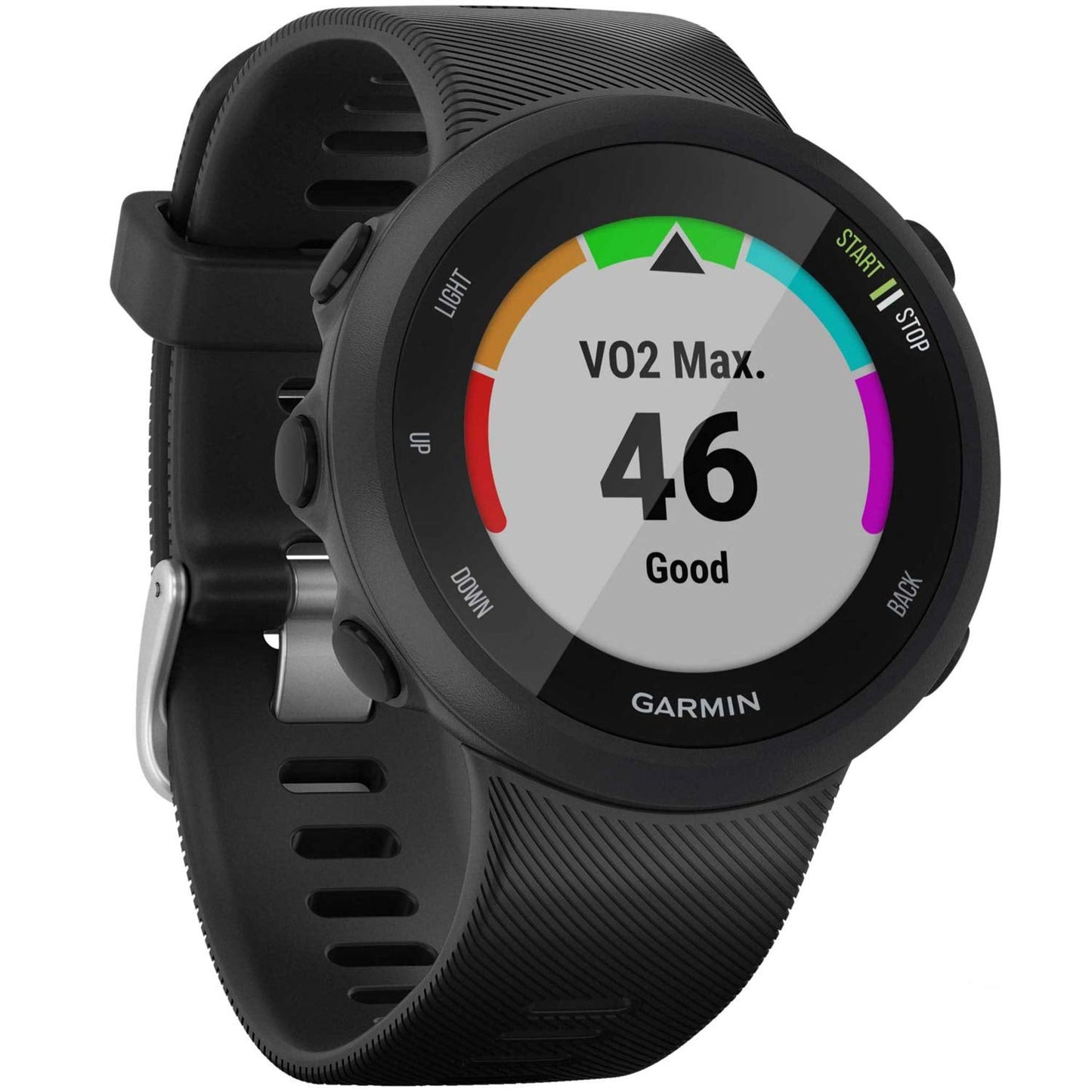 Garmin Forerunner 45S - 39mm Black Case - Black Silicone Band - 010-02156-02