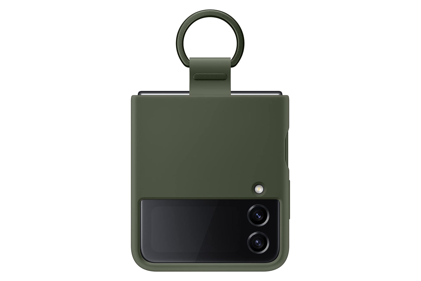 Samsung Silicone Cover with Ring for Galaxy Z Flip4 - Green - EF-PF721TGEGUS