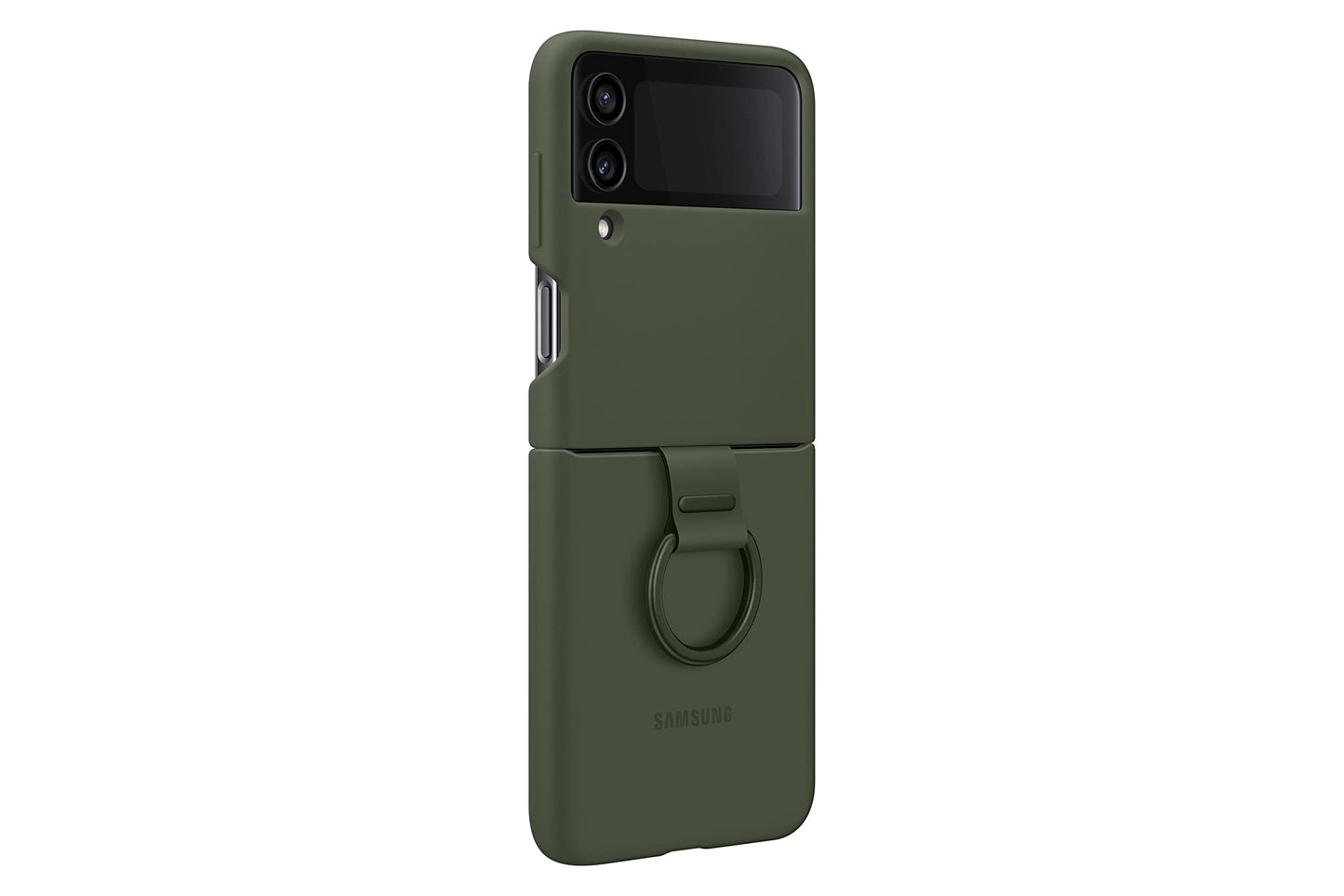 Samsung Silicone Cover with Ring for Galaxy Z Flip4 - Green - EF-PF721TGEGUS