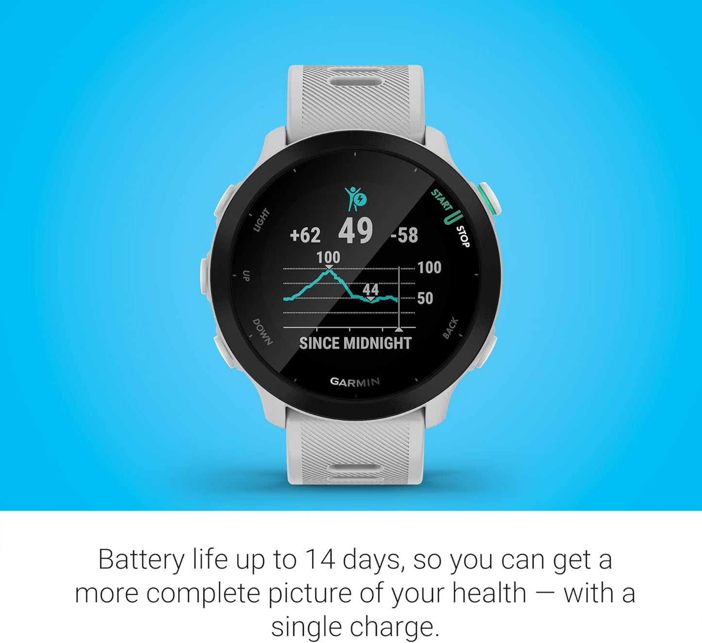 Garmin Forerunner 55, GPS Running Watch White