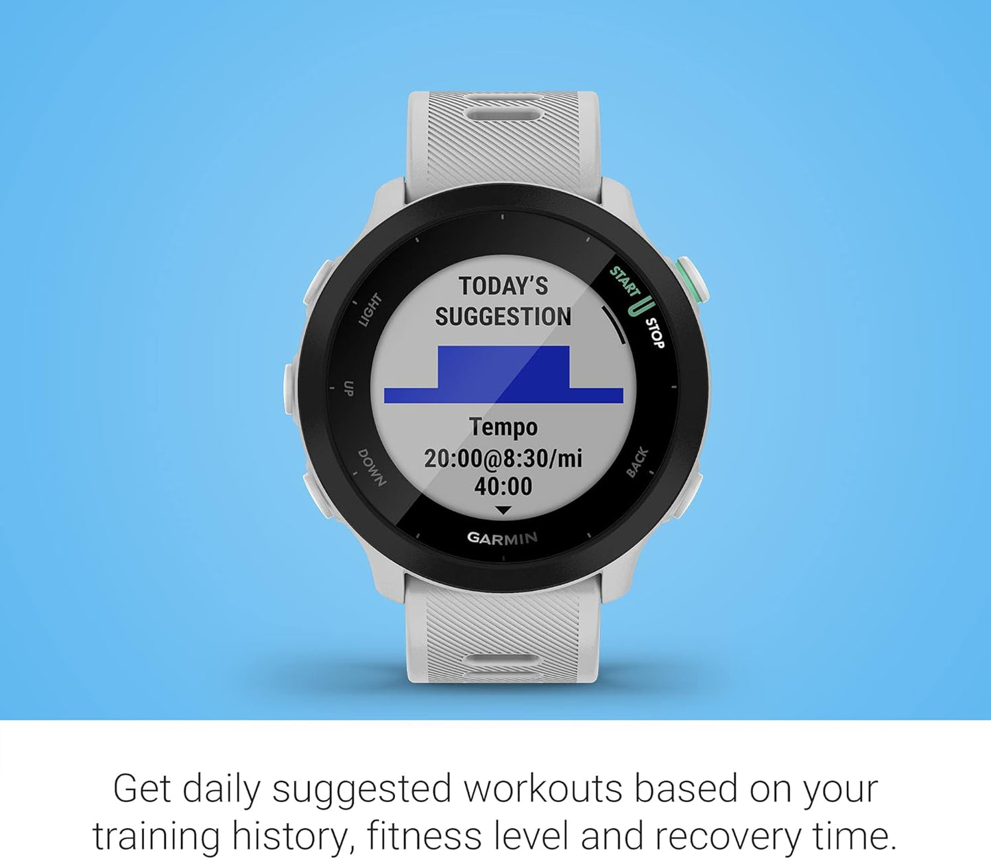 Garmin Forerunner 55, GPS Running Watch White
