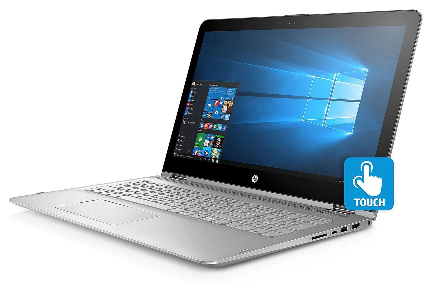 HP Envy x360 – 15.6" FHD Touch – i7-7500U – 16GB RAM – 1TB HDD / 128GB SSD – Silver – 15T-AQ100