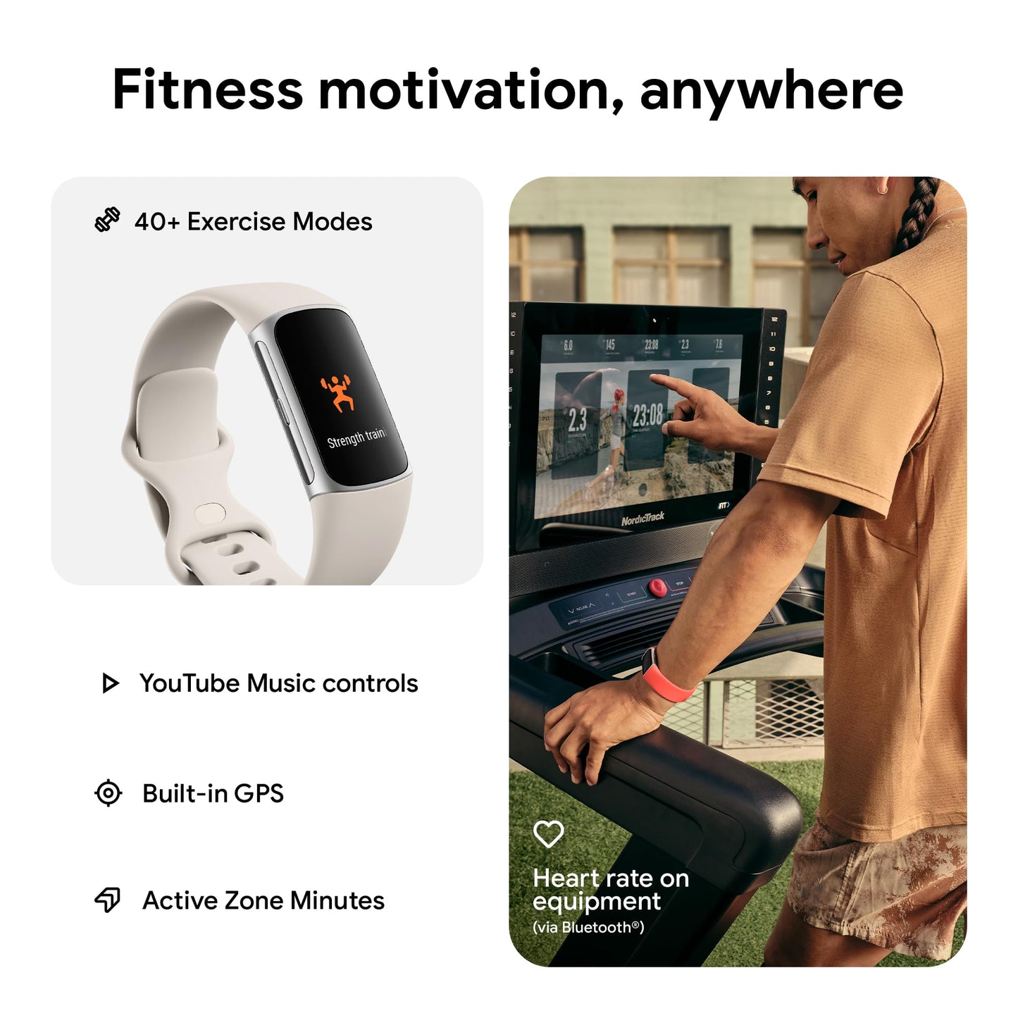 Fitbit Charge 6 Advanced Fitness & Health Tracker - Porcelain