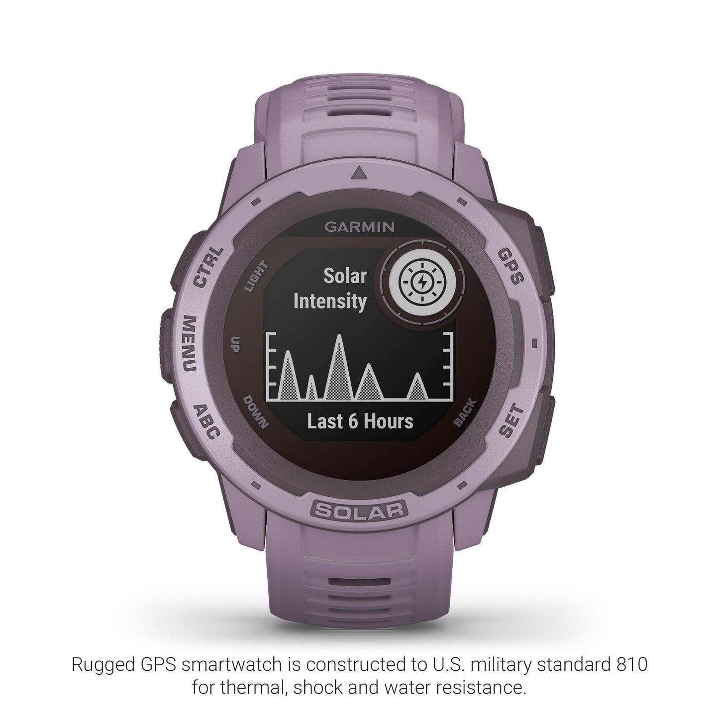Garmin - Instinct Solar 45mm Fiber Orchid w/ Orchid Band - 010-02293-12