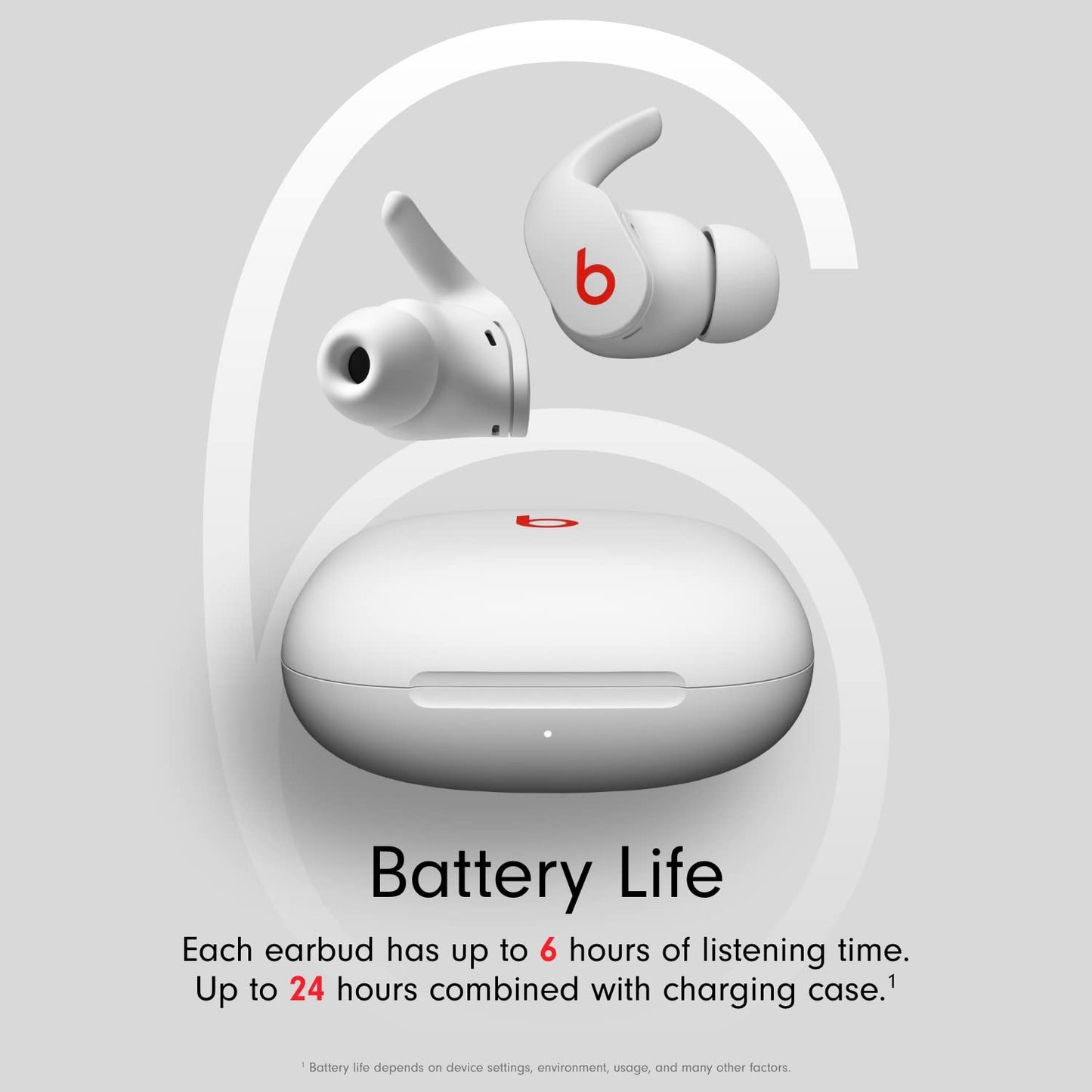 Beats Fit Pro True Wireless Noise Cancelling In-Ear Earbuds - White - MK2G3LL/A