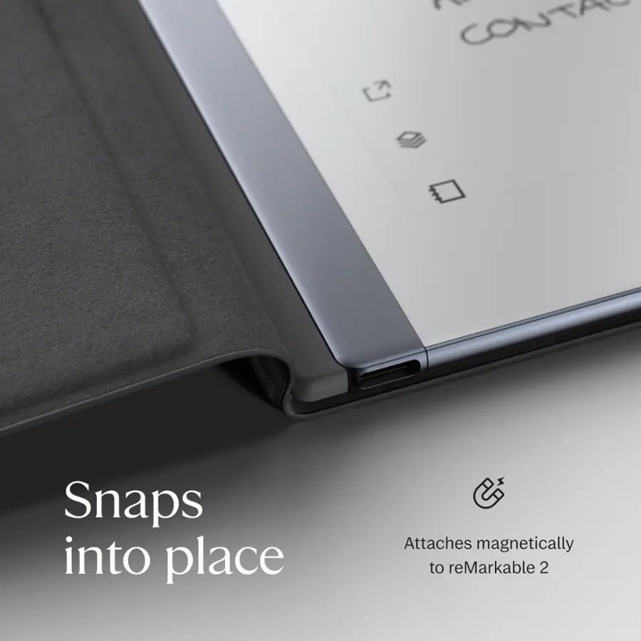 reMarkable 2 - 10.3 Paper Tablet with Gray Polymer Weave Book Folio (No Pen)