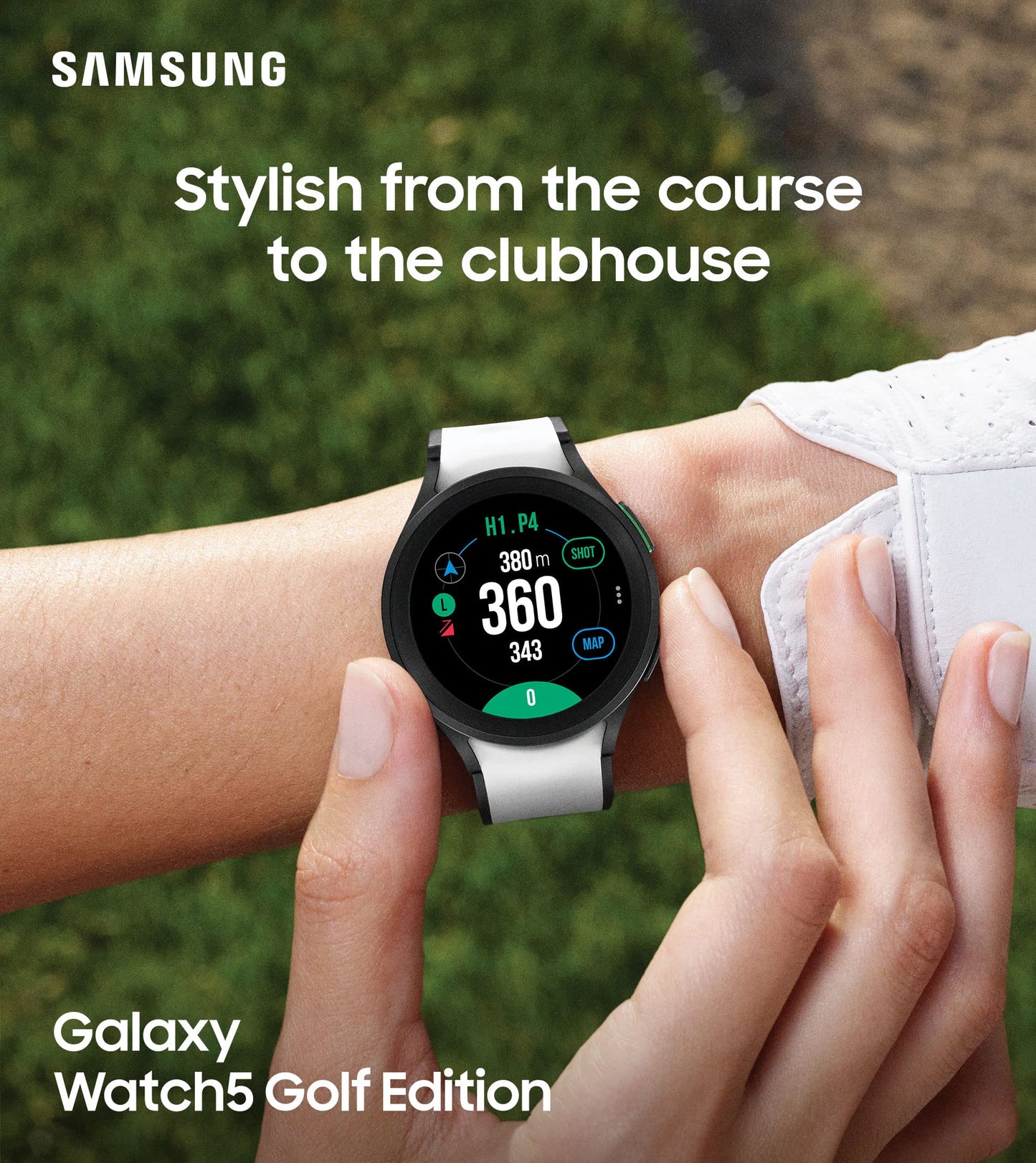 Samsung - Galaxy Watch5 Golf Edition Smartwatch 44mm BT - Black - SM-R910NZAGGFU