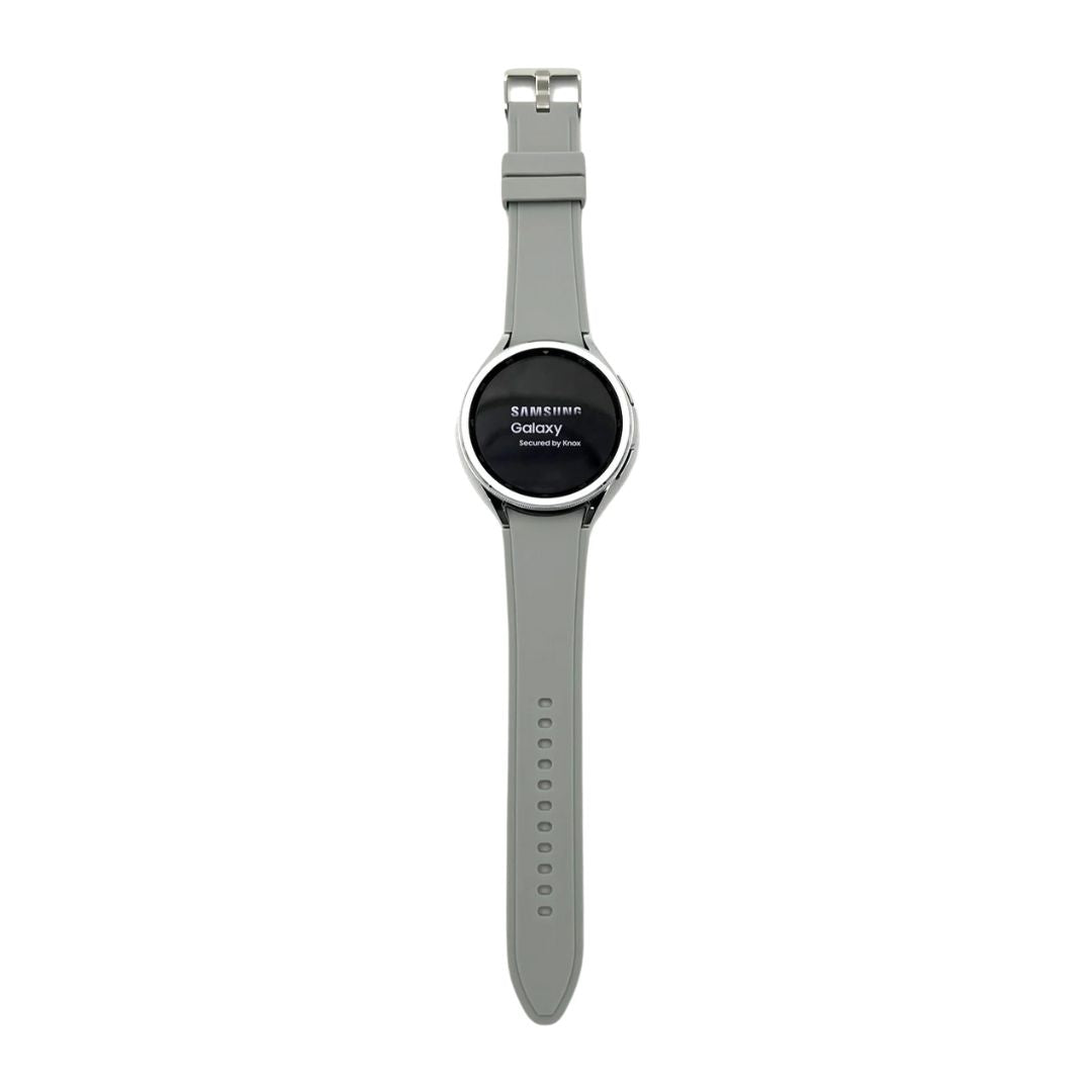 Samsung - Galaxy Watch6 Classic Stainless Steel Smartwatch 43mm BT - Silver Silicone Band
