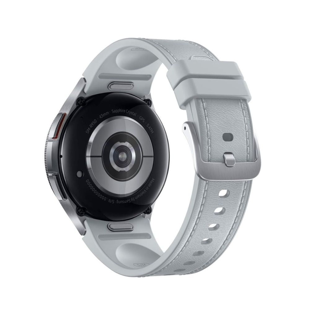 Samsung - Galaxy Watch6 Classic Stainless Steel Smartwatch 43mm Bluetooth - Silver - SM-R950NZSAXAA