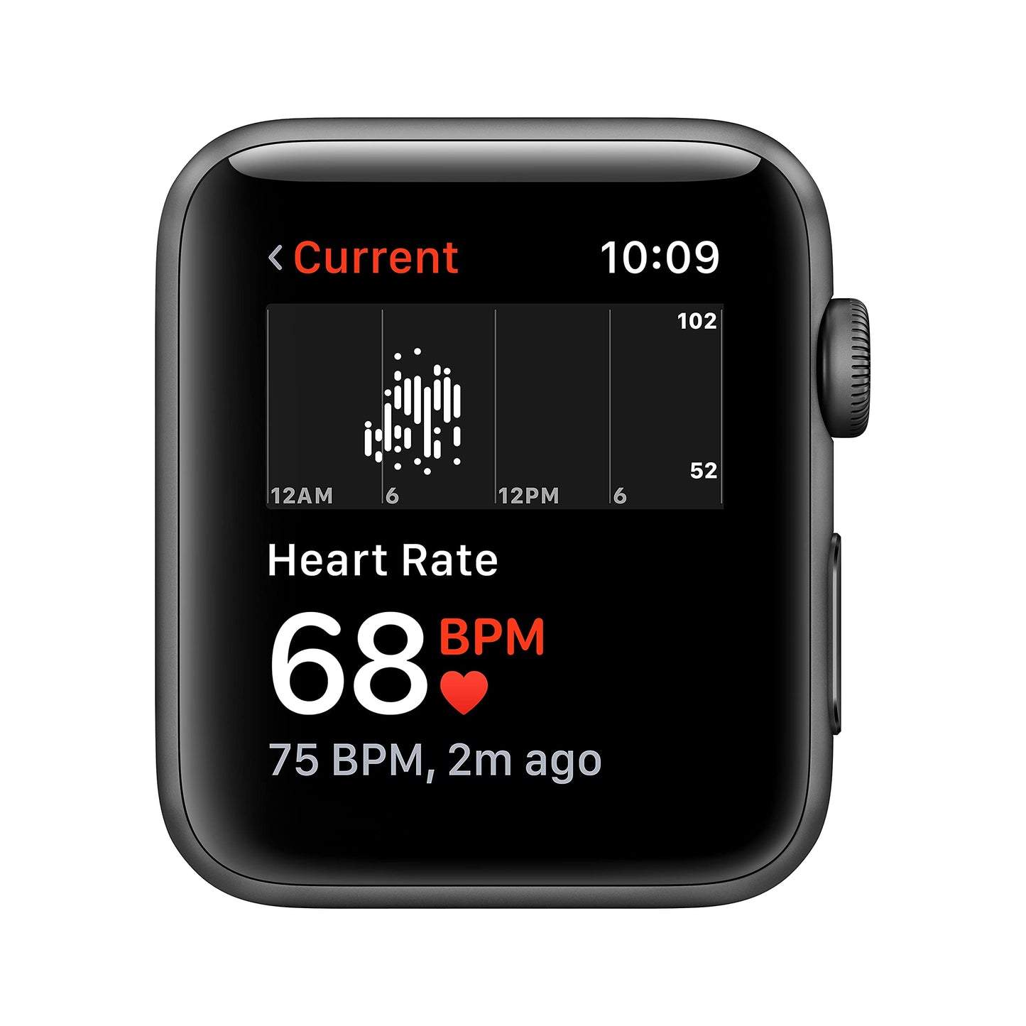 Apple Watch Series 3 (GPS+Cellular) - 42mm Space Gray Al Black Sport Band - MQK22LL/A