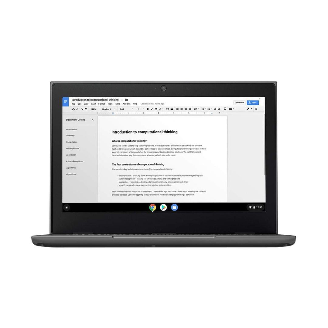 Lenovo 100e Chromebook 2nd Gen MTK – 11.6" HD – MT8173C – 4GB RAM – GX6250 – 32GB SSD – Black – 81QB0000US