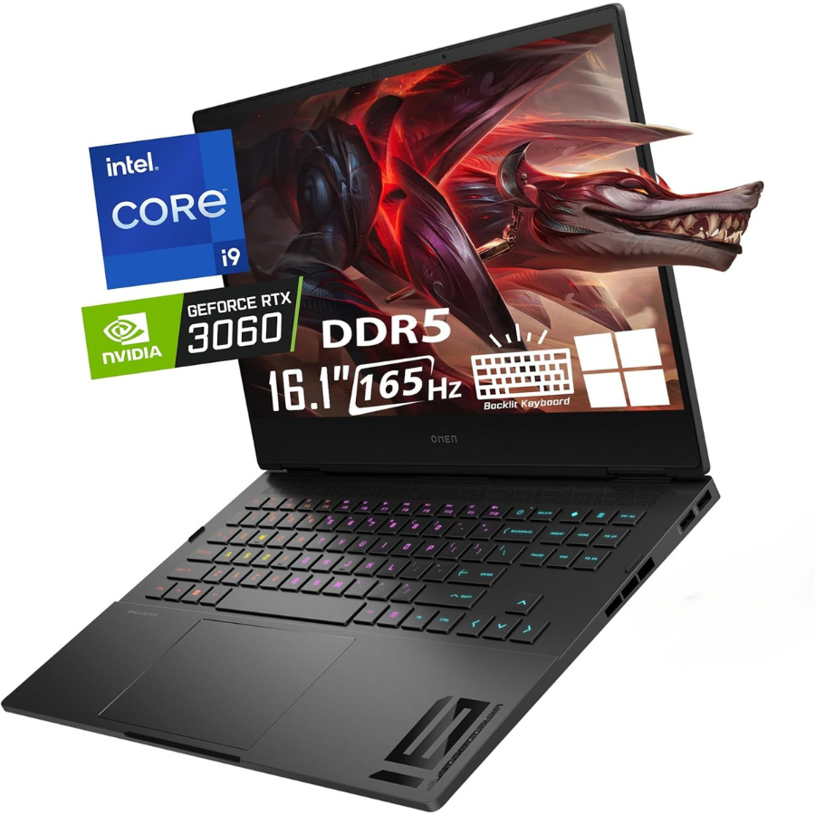HP OMEN – 16.1 in QHD - Intel Core i9‑12900H - 16 GB DDR5 - NVIDIA GeForce RTX 3060 - 1 TB SSD - Shadow Black