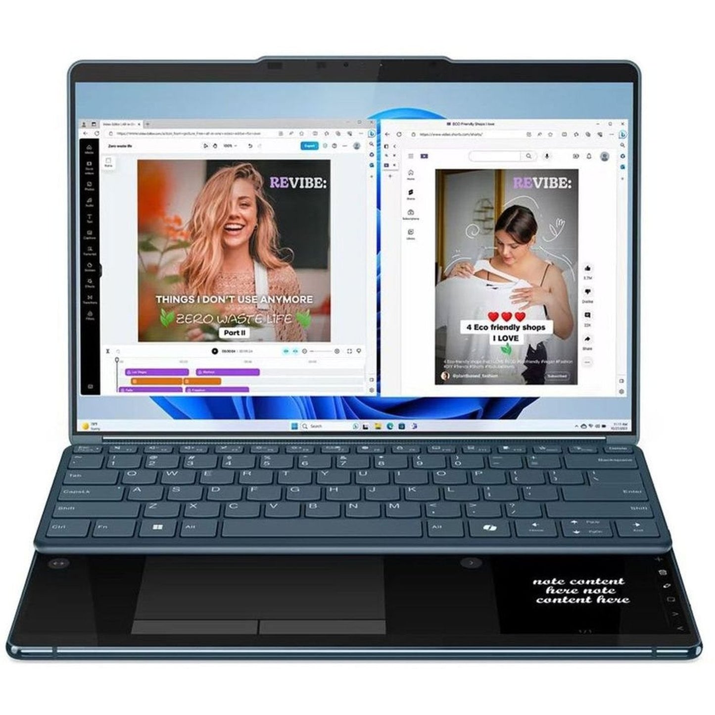 Lenovo Yoga Book 9 13IMU9 - 2.8K Touch - Ultra7-155U - 16GB RAM - 1TB SSD - Blue