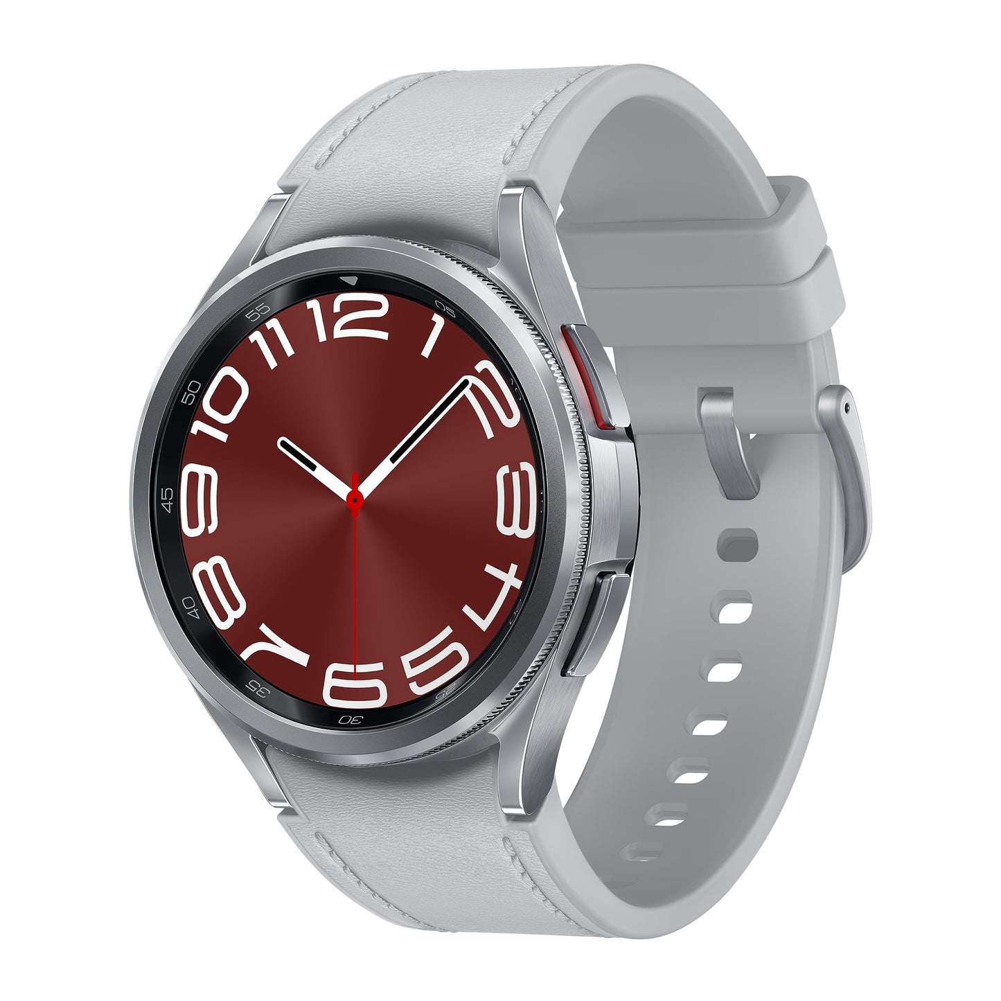 Samsung - Galaxy Watch6 Classic Stainless Steel Smartwatch 43mm LTE - Silver - SM-R955UZSAXAA