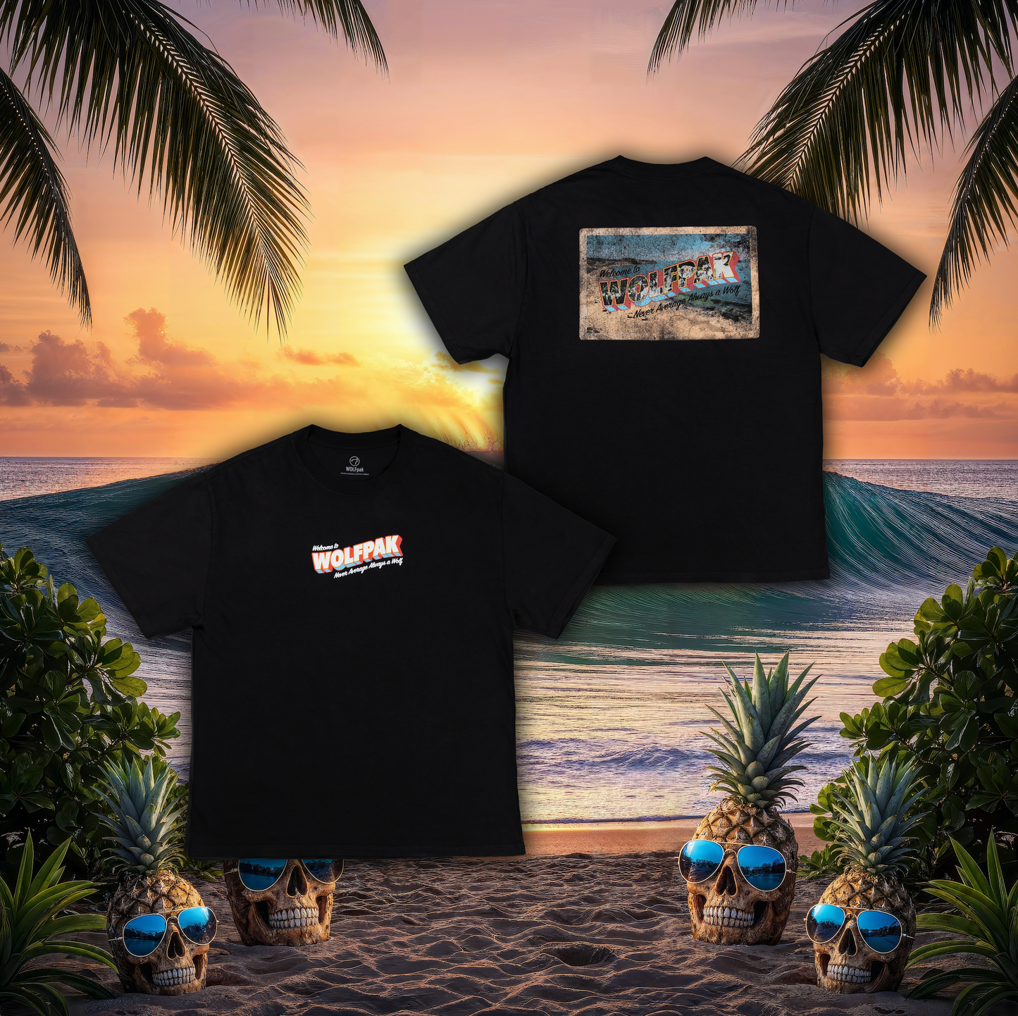 Welcome To WOLFpak Graphic T-Shirt Tropical Rebellion