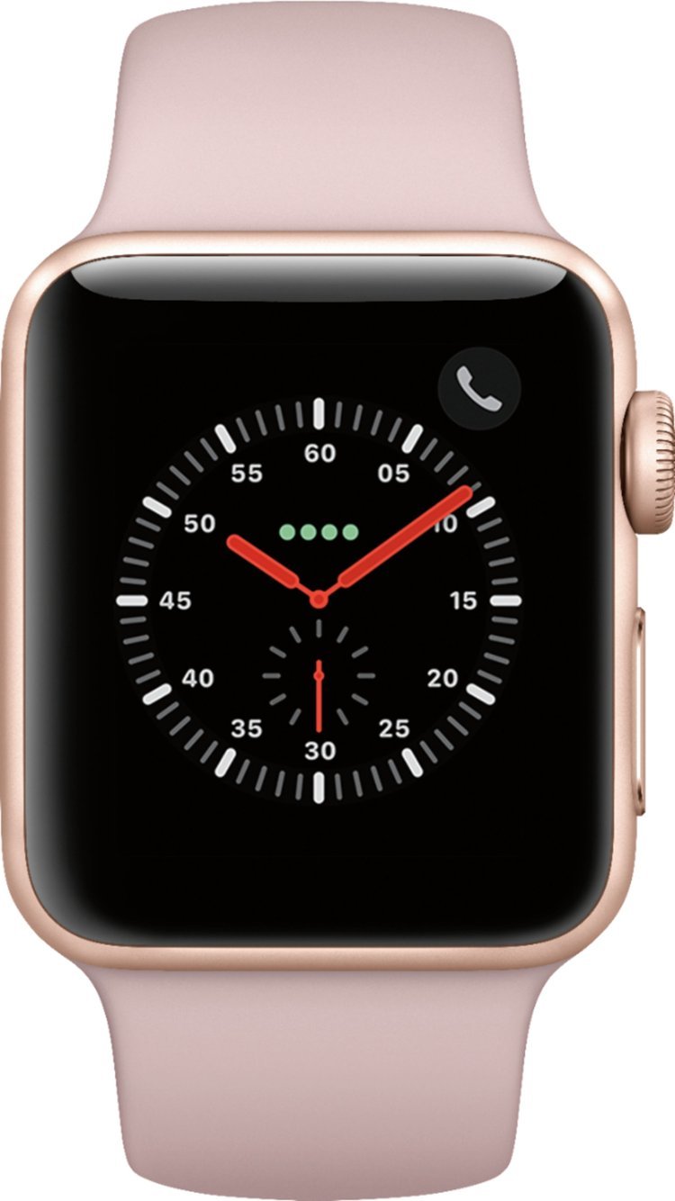 Apple Watch Series 3 GPS+Cellular - 38mm - Gold - Aluminum Pink Sand - MQJQ2LL/A
