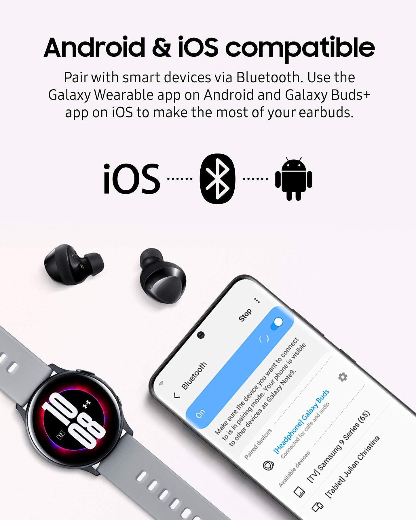 Samsung Galaxy Buds Plus True Wireless Bluetooth Earbuds Black - SM-R175NZKAXAR