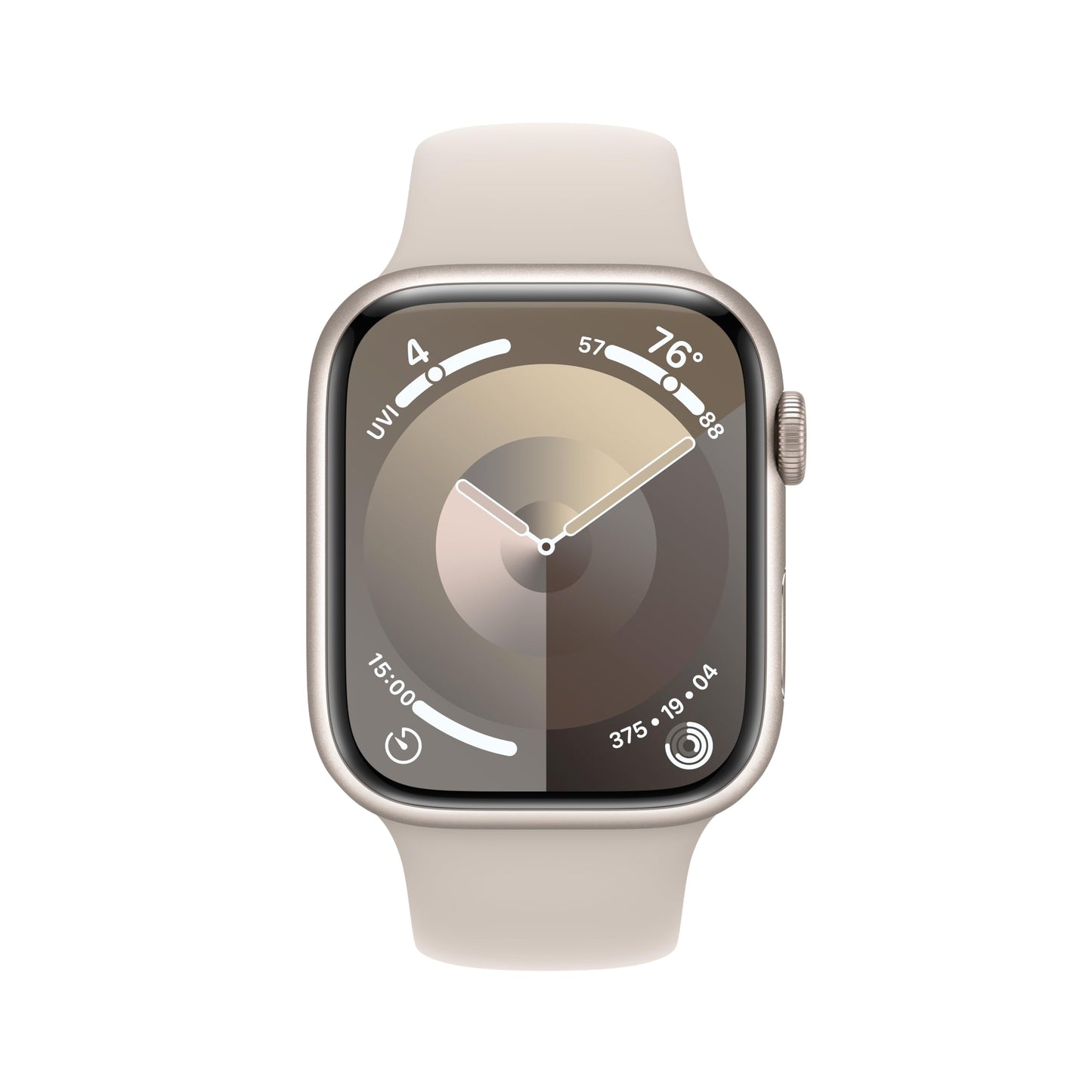Apple Watch Series 9 (GPS) 45mm Starlight Aluminum Case with Starlight Sport Band - S/M - Starlight - MR963LL/A
