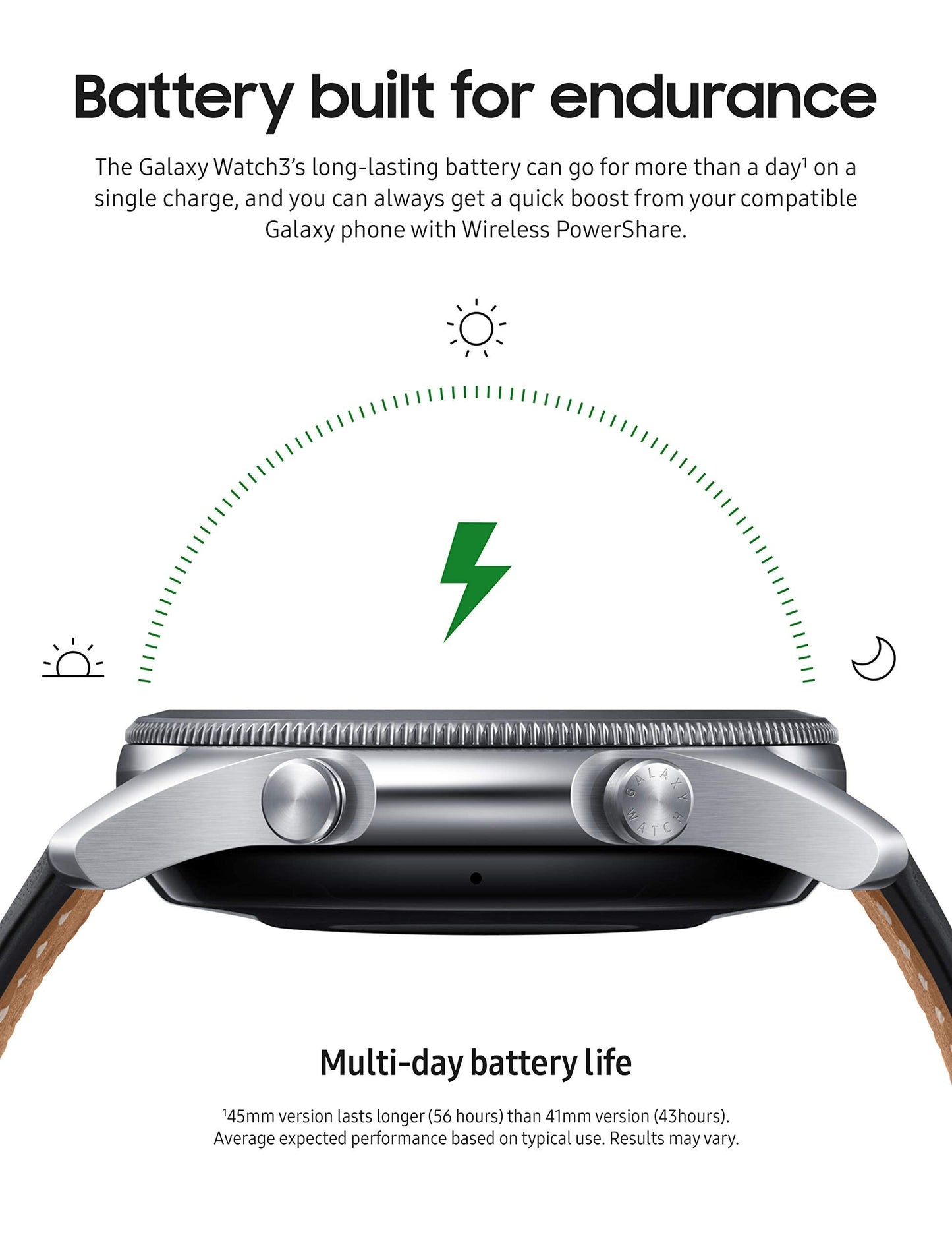 Samsung Galaxy Watch3 SM-R850 41mm Mystic Silver Stainless Steel Case with Black - SM-R850NZSAXAR
