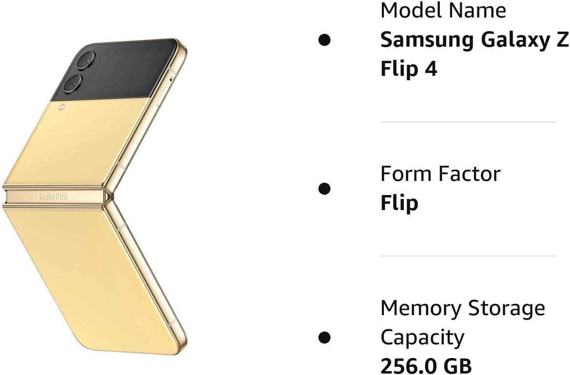 Unlocked Galaxy Z Flip4 5G - Bespoke- 256GB - Gold/Yellow/Yellow- SM-F721U7YEXAA