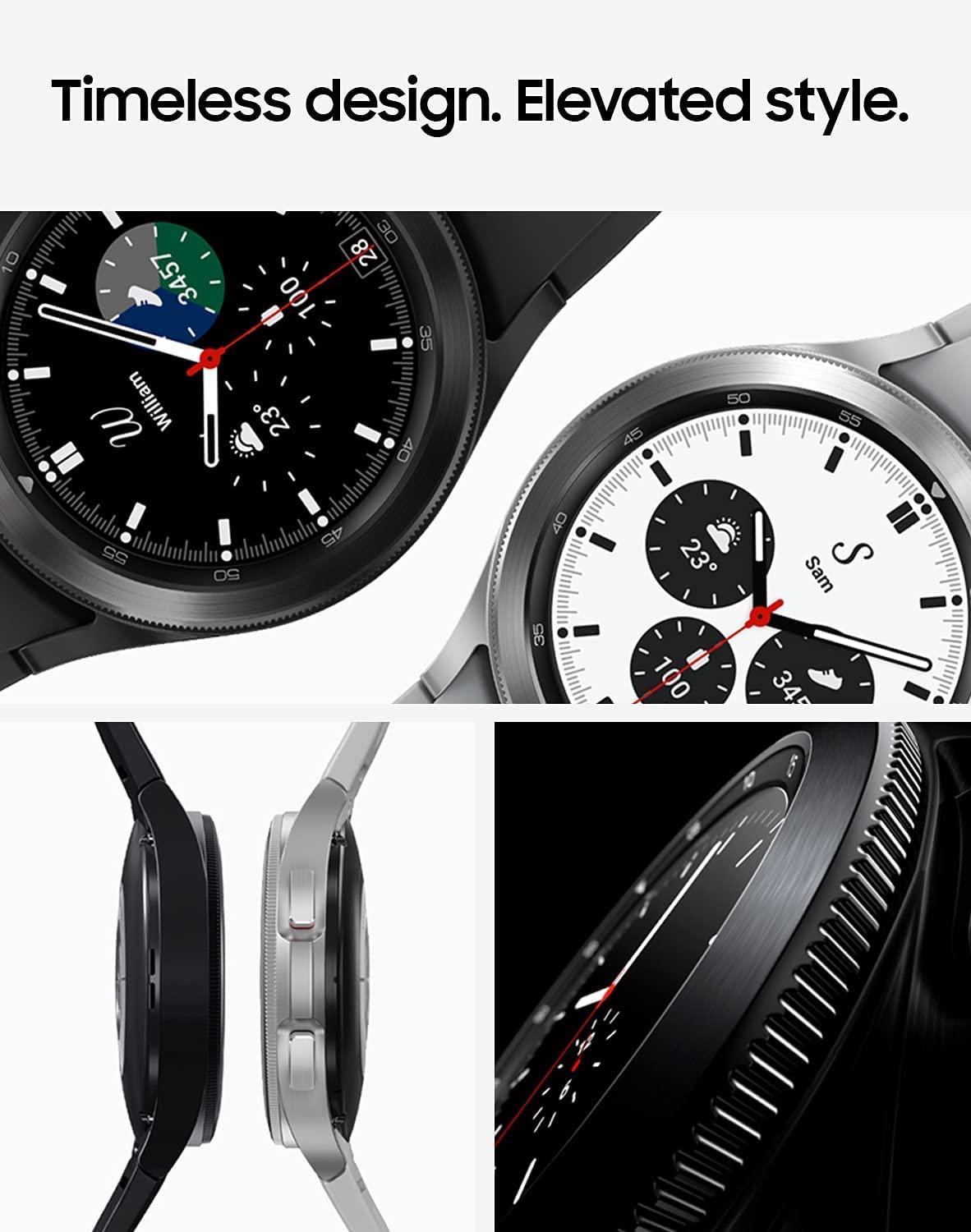 Samsung Galaxy Watch 4 Classic Stainless Steel Smartwatch 46mm LTE - Silver - SM-R895UZSVXAA