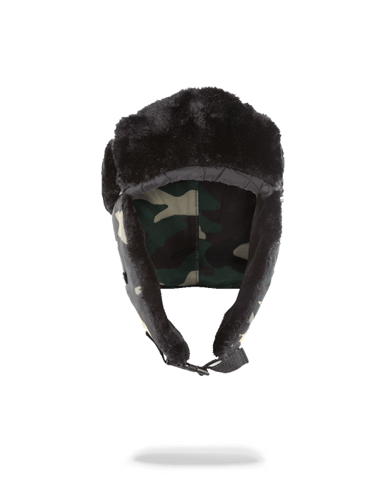 GOLD STENCIL CAMO AVIATOR HAT