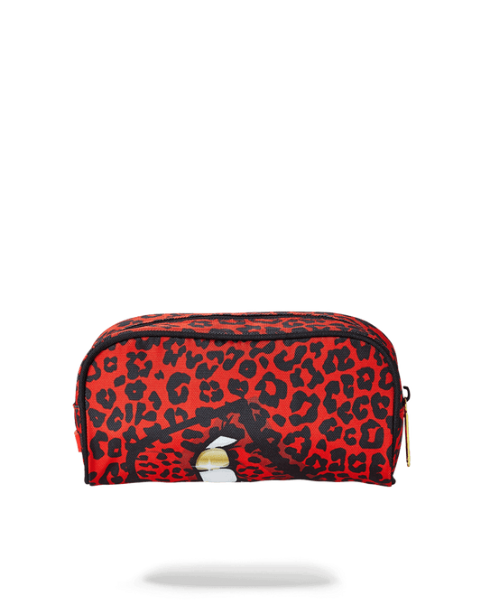 RED LEOPARD LIPS PENCIL CASE