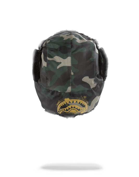 GOLD STENCIL CAMO AVIATOR HAT