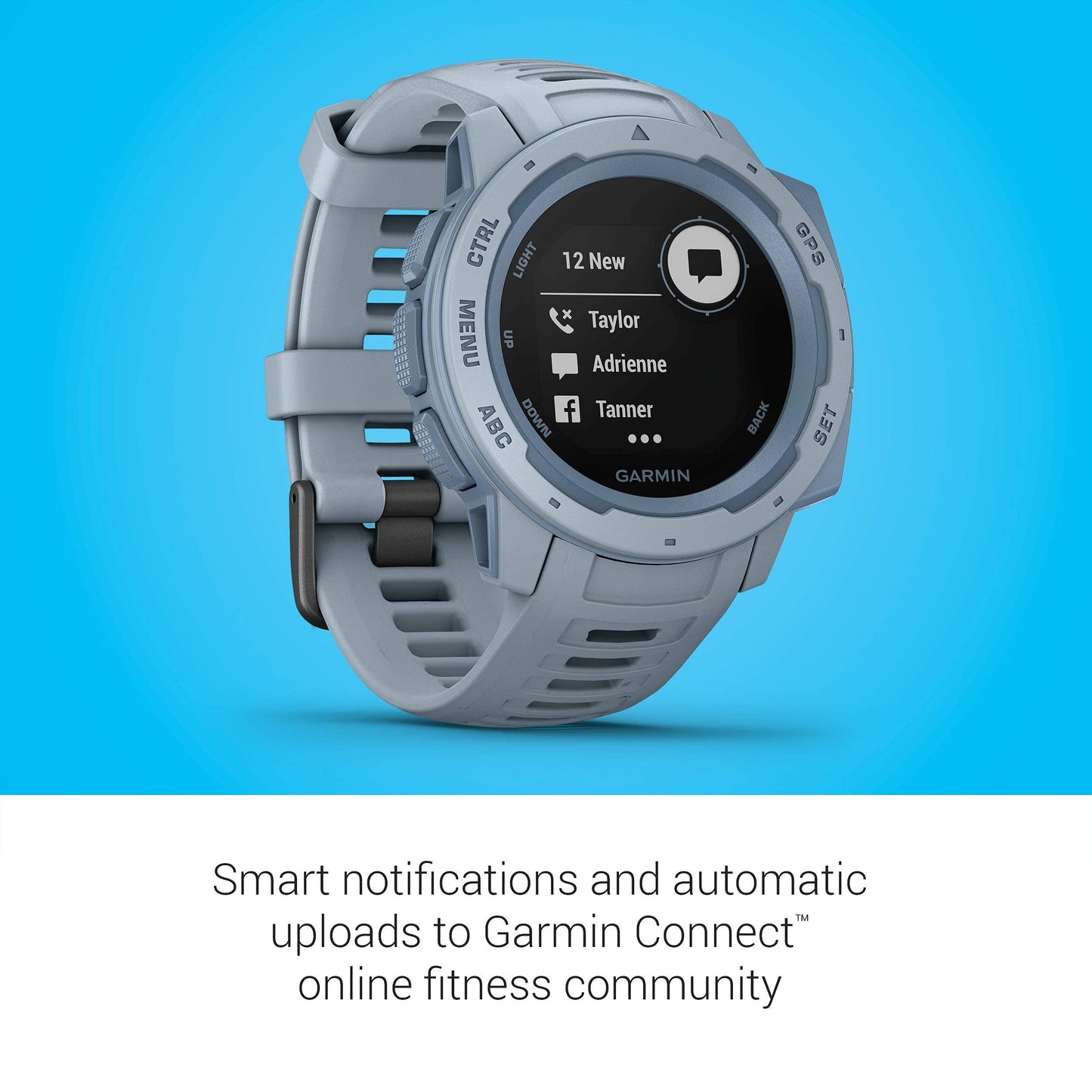 Garmin - Instinct GPS Smartwatch 45mm Fiber-Reinforced Polymer - Sea Foam - 010-02064-64