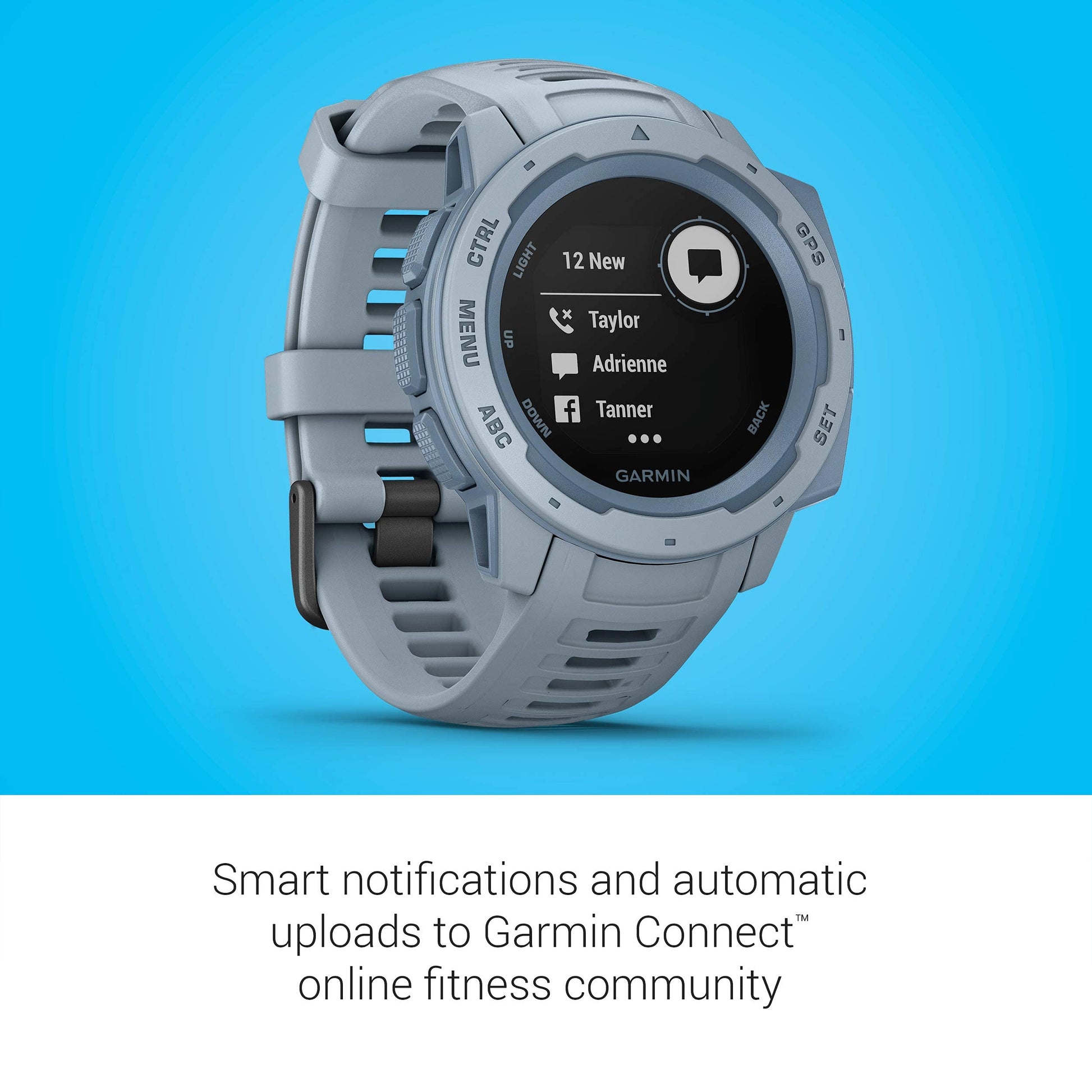 Garmin - Instinct GPS Smartwatch 45mm Fiber-Reinforced Polymer - Sea Foam - 010-02064-64
