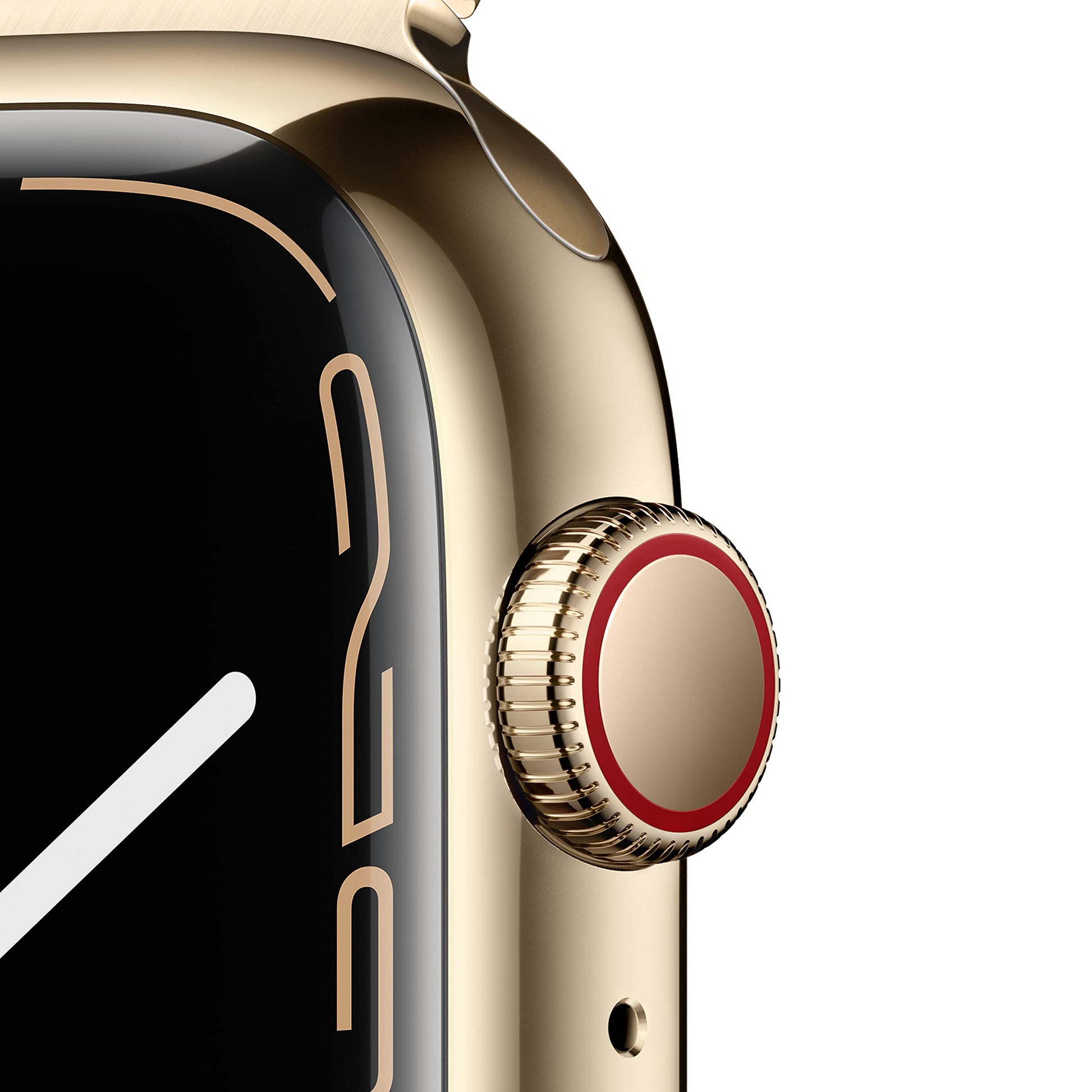 Apple Watch Series 7 Cellular - 45MM - Gold Stainless Steel W/ Gold Mil Loop - MKJG3LL/A