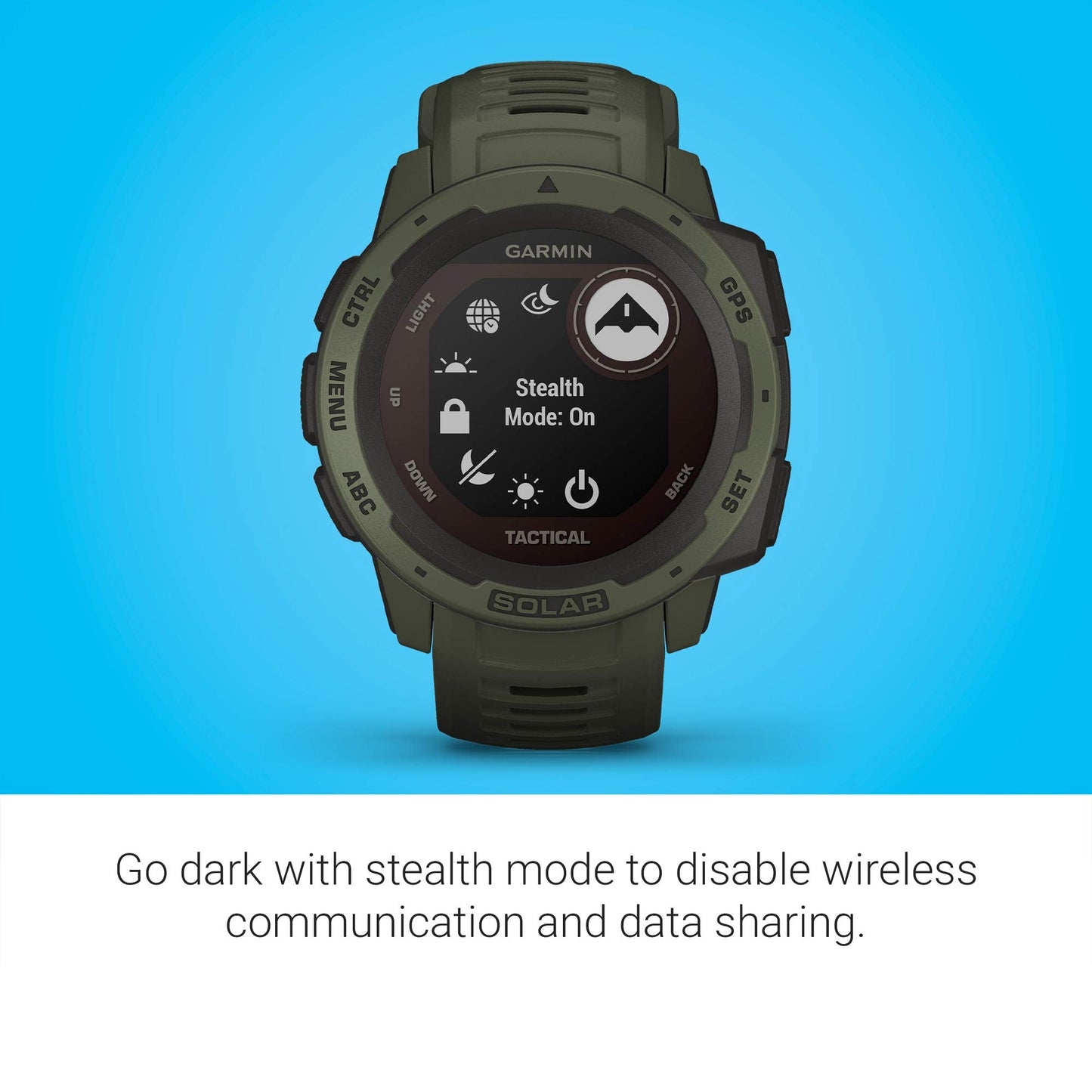 Garmin - Instinct Solar Tactical GPS Smartwatch 45mm - Moss- 010-02293-14