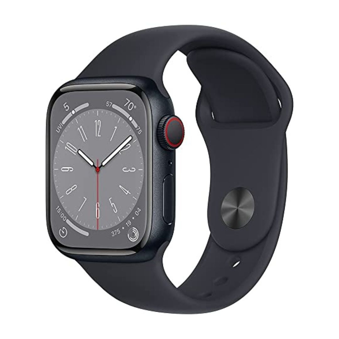 Apple Watch Series 8 45MM GPS + Cellular Midnight Aluminum Case Midnight Band - M/L - MNVL3LL/A