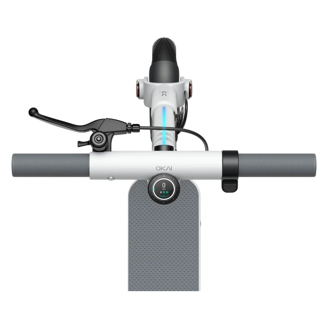 OKAI - Neon II Electric Scooter w/ 25 Miles Operating Range & 15.5 mph Max Speed - White - ES20-WHITE