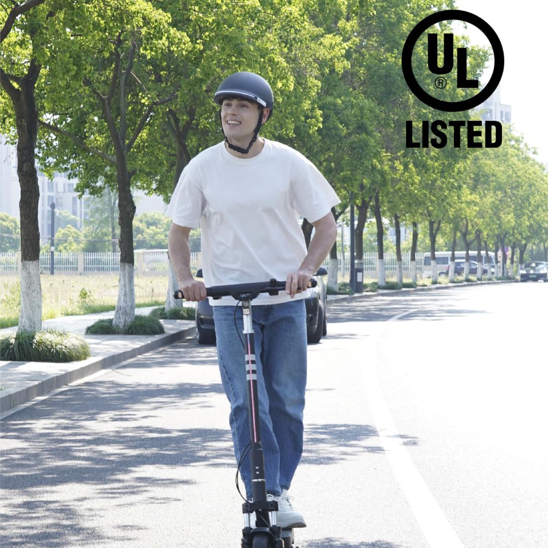 OKAI - Neon Ultra ES40 Dual-Suspension Electric Scooter w/ 43.5 Miles Max Operating Range & 24 mph Max Speed - Blue