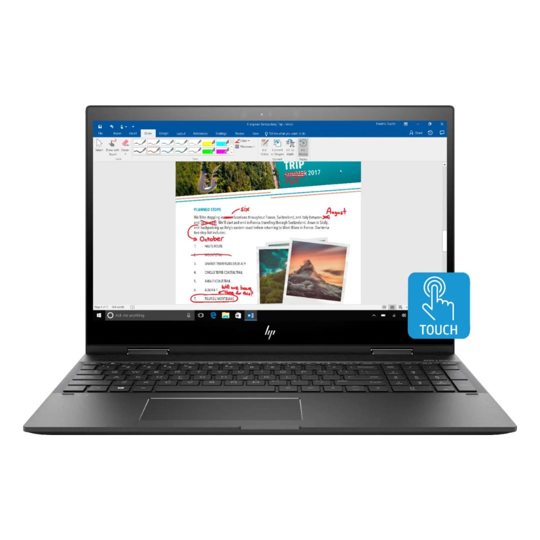 HP ENVY x360 – 15.6" FHD Touch – AMD Ryzen 7 2700U – 8GB RAM – 256GB SSD – Dark Ash – 15M-CP0012DX