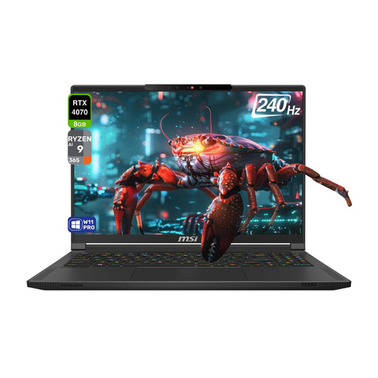 MSI Stealth A16 AI+ A3HVGG-002 - WQXGA - Ryzen AI 9 365 - 32GB RAM - RTX 4070 - 1TB SSD - Black