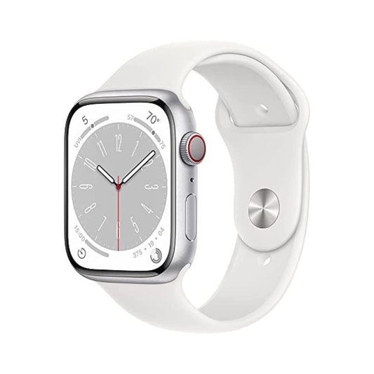 Apple Watch Series 8 (GPS) 41mm  Aluminum Case with White Sport Band - S/M - Silver - MP6L3LL/A