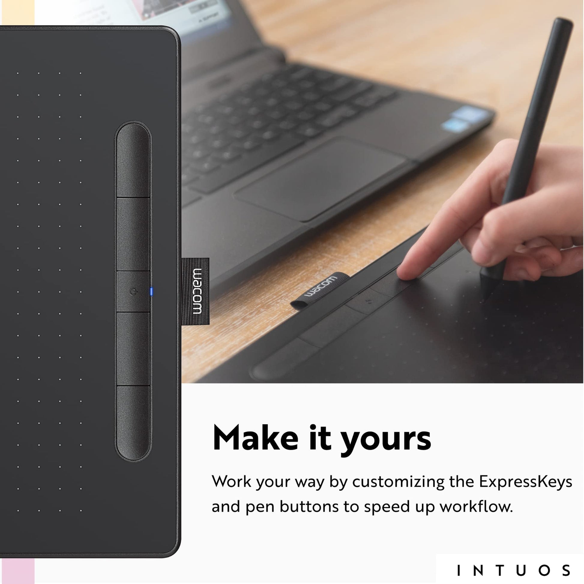 Wacom Intuos Drawing Tablet (Medium) – Black – CTL6100WLK0