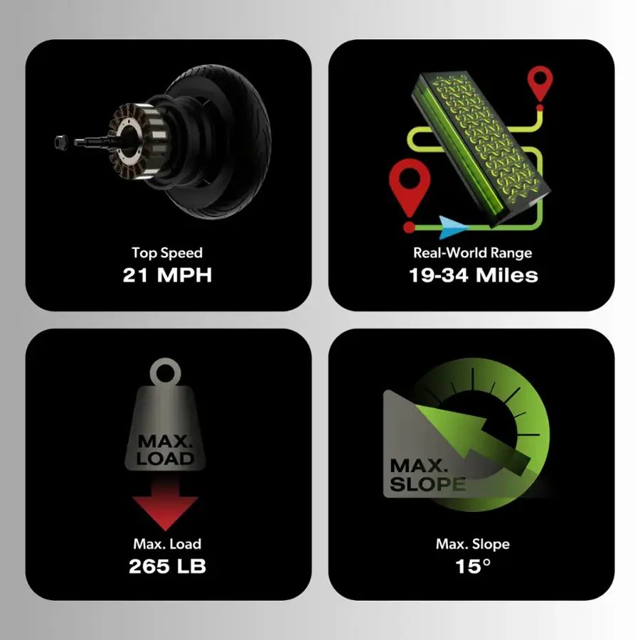 Apollo - Air Premium Electric Scooter w/43 mi Max Range & 21 mph Max Speed - Space Gray