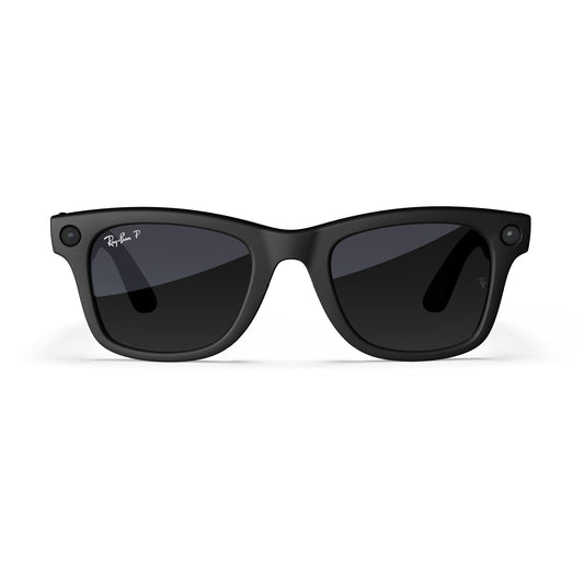 Ray-Ban Meta – Wayfarer Large Smart Glasses with Meta AI, Audio, Photo, and Video – Polarized Gradient Graphite Lenses – Matte Black – 601ST353