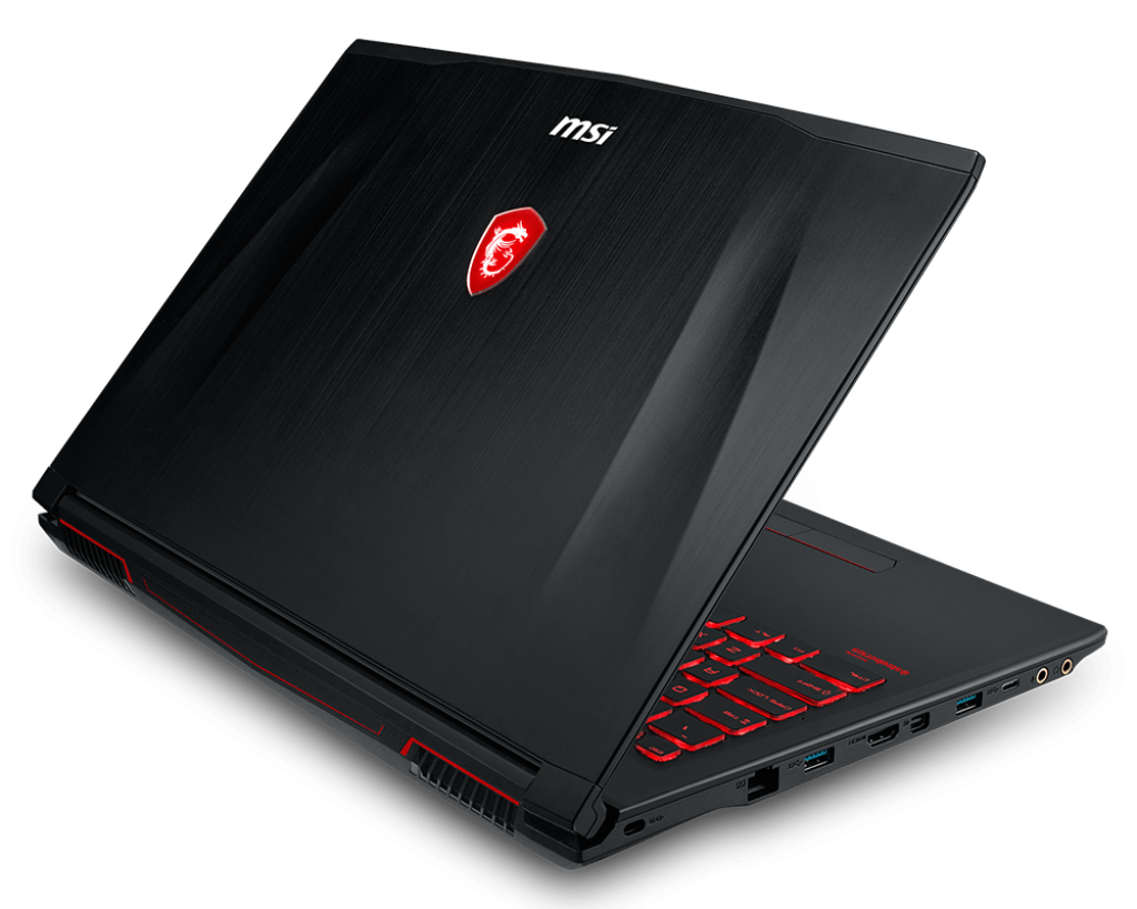 MSI GF62 8RE-058US – 15.6" FHD – Intel Core i7-8750H – 16GB RAM – NVIDIA GeForce GTX 1060 (6GB) – 1TB HDD + 256GB SSD – Black – GF62058