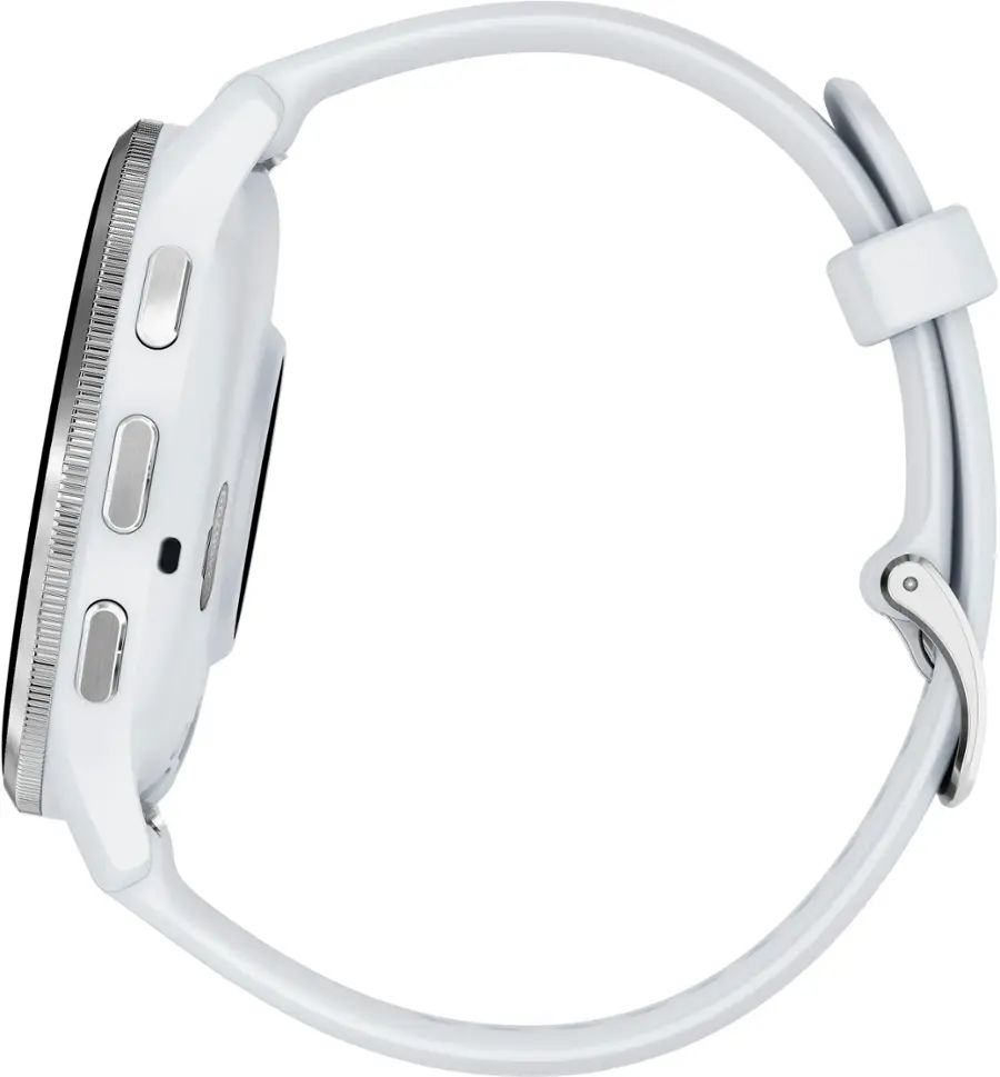 Garmin Venu 3 GPS Smartwatch – 45mm Silver Stainless Steel Bezel with Whitestone Case and Silicone Band – 010-02784-00