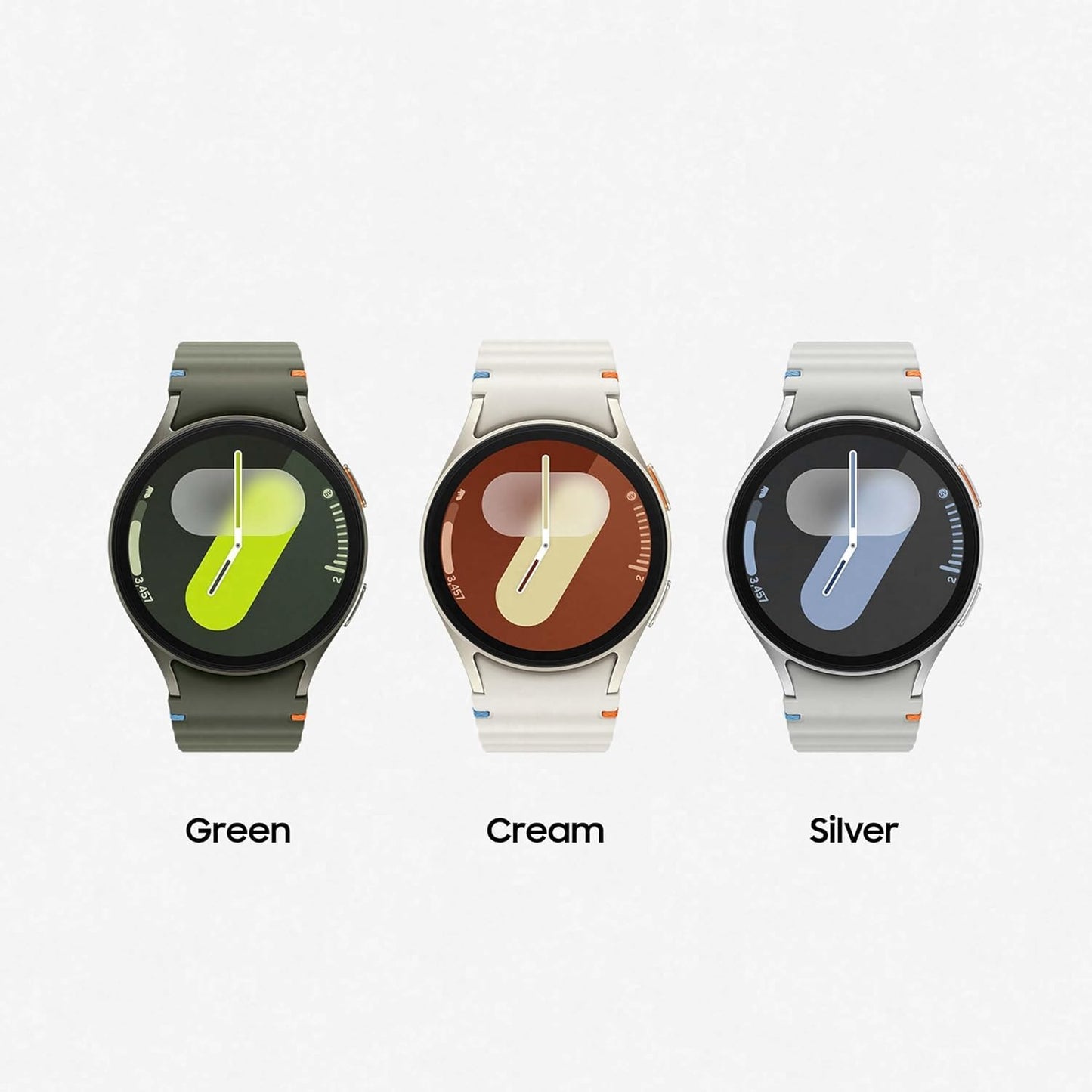 Samsung Galaxy Watch7 Aluminum Smartwatch 44mm LTE – Silver with Cream Band – SM-L315UZSAXAA